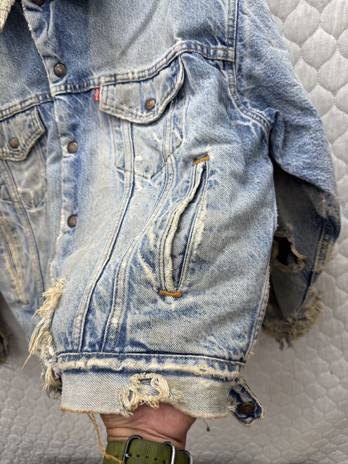 Levi's 🔥🔥💥STEALS VTG LEVIS SHERPA DISTRESSED JACKET Size US M / EU 48-50 / 2 - 14 Thumbnail
