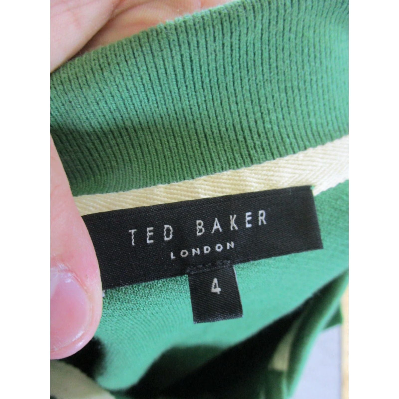 Ted Baker Ted Baker Polo Shirt Mens 4 Green Cotton Long Sleeve Casual Size US S / EU 44-46 / 1 - 7 Thumbnail