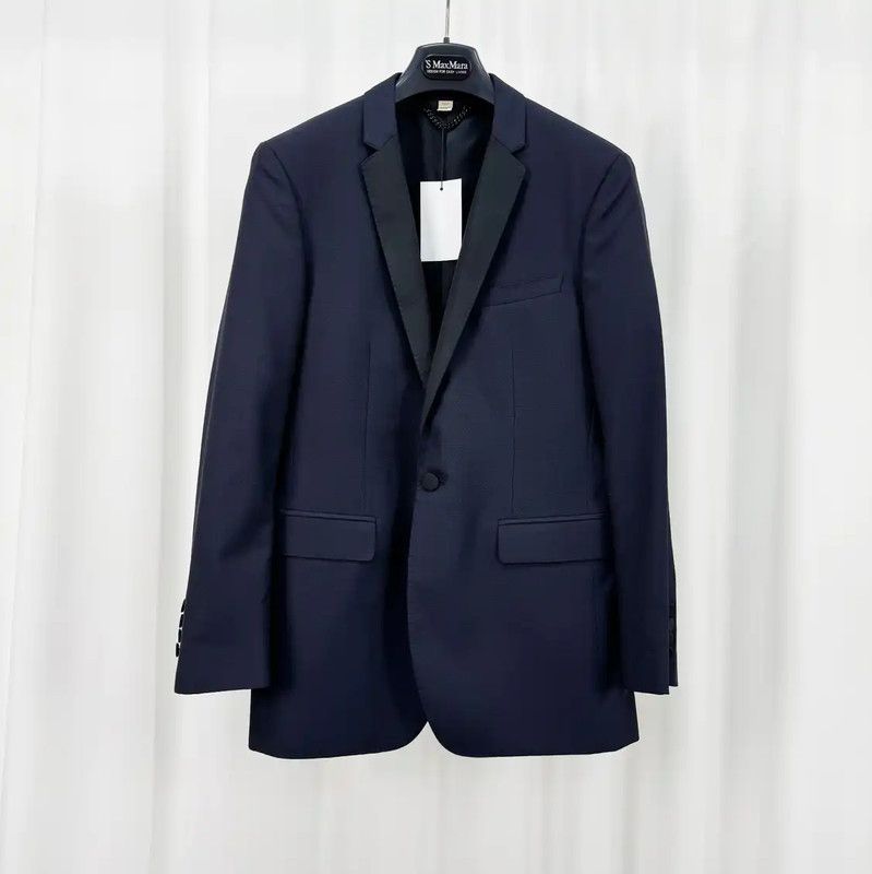 Burberry Burberry Men's Long Sleeve Wool Logo Coat Size US M / EU 48-50 / 2 - 1 Thumbnail
