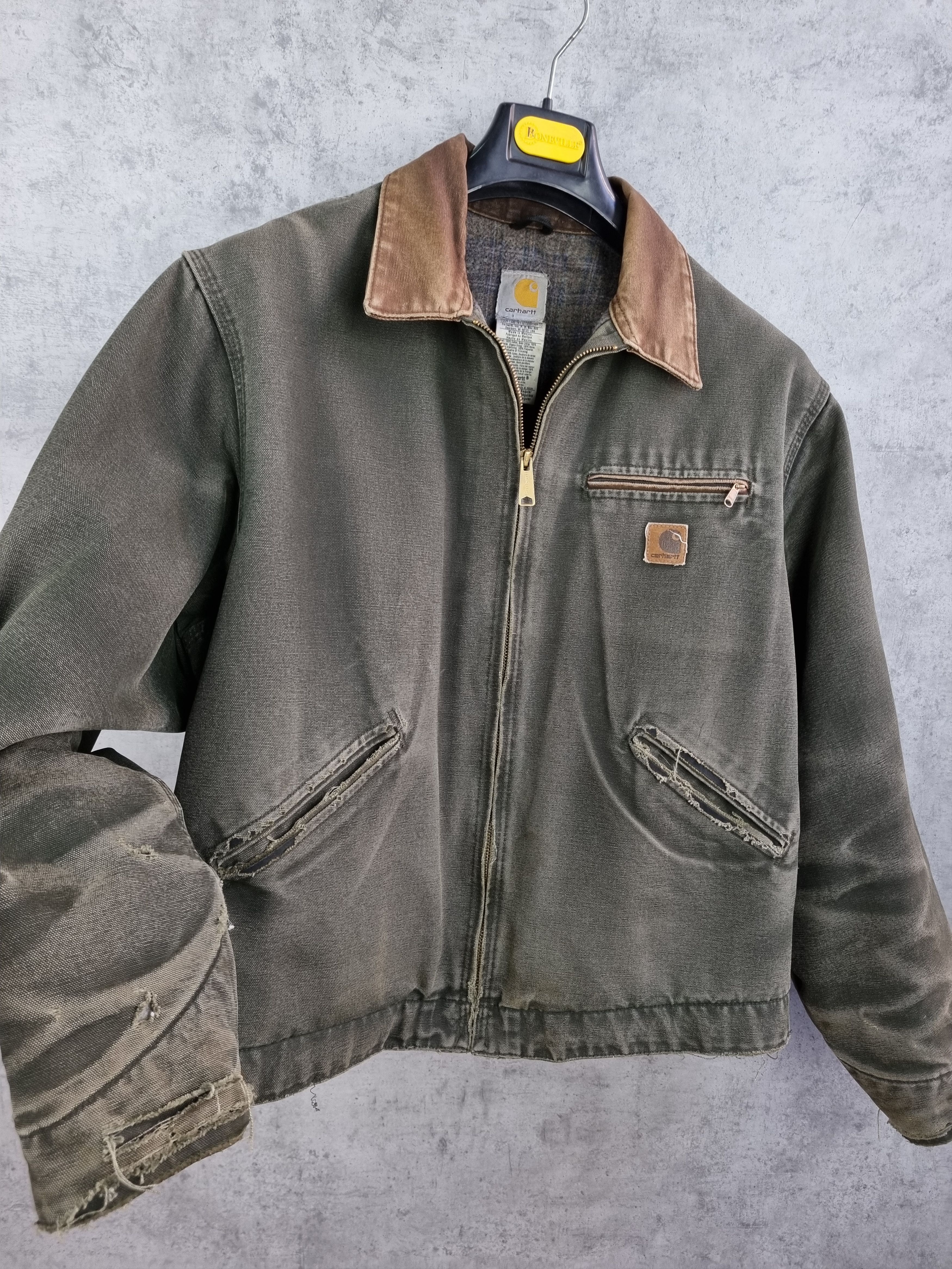 Carhartt Carhartt Distressed Ripped Faded Dirty Rare Jacket Size US XL / EU 56 / 4 - 2 Thumbnail