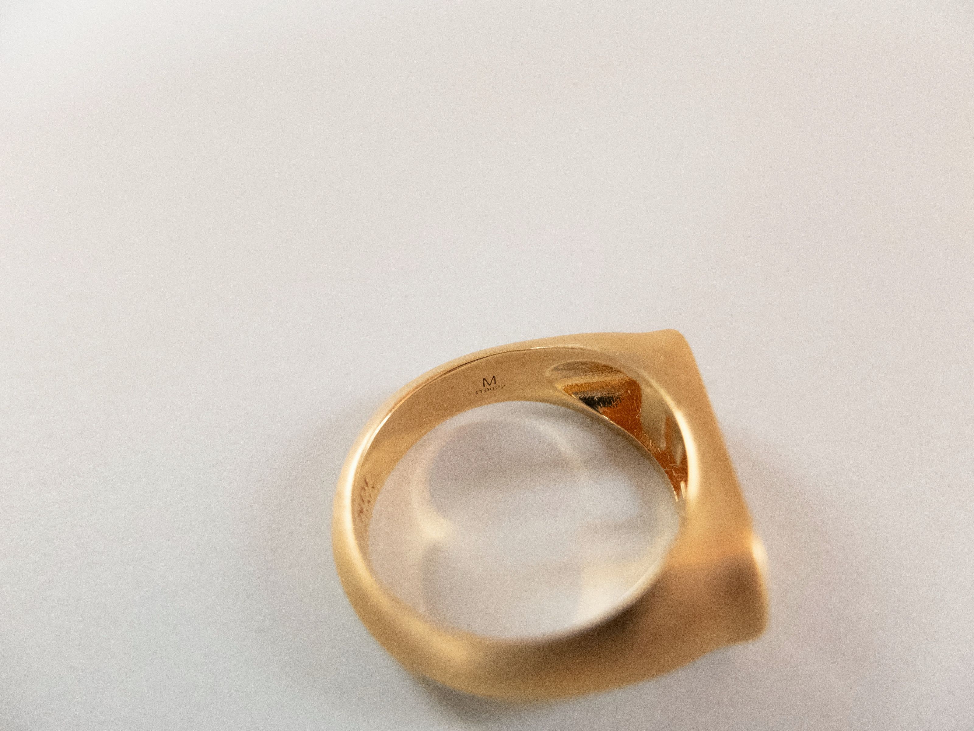 Fendi FENDI O'Lock satin gold tone metal FF ring Medium authentic Size ONE SIZE - 8 Thumbnail