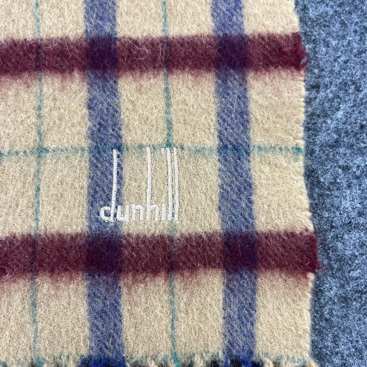 Alfred Dunhill × Vintage Dunhill Cashmere Scarf / Muffler / Neckwear T724 Size ONE SIZE - 9 Thumbnail