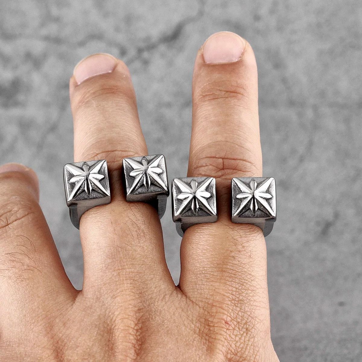 Jewelry Vintage Gothic Ring Jewelry Streetwear Fashion Gift Size ONE SIZE - 8 Thumbnail