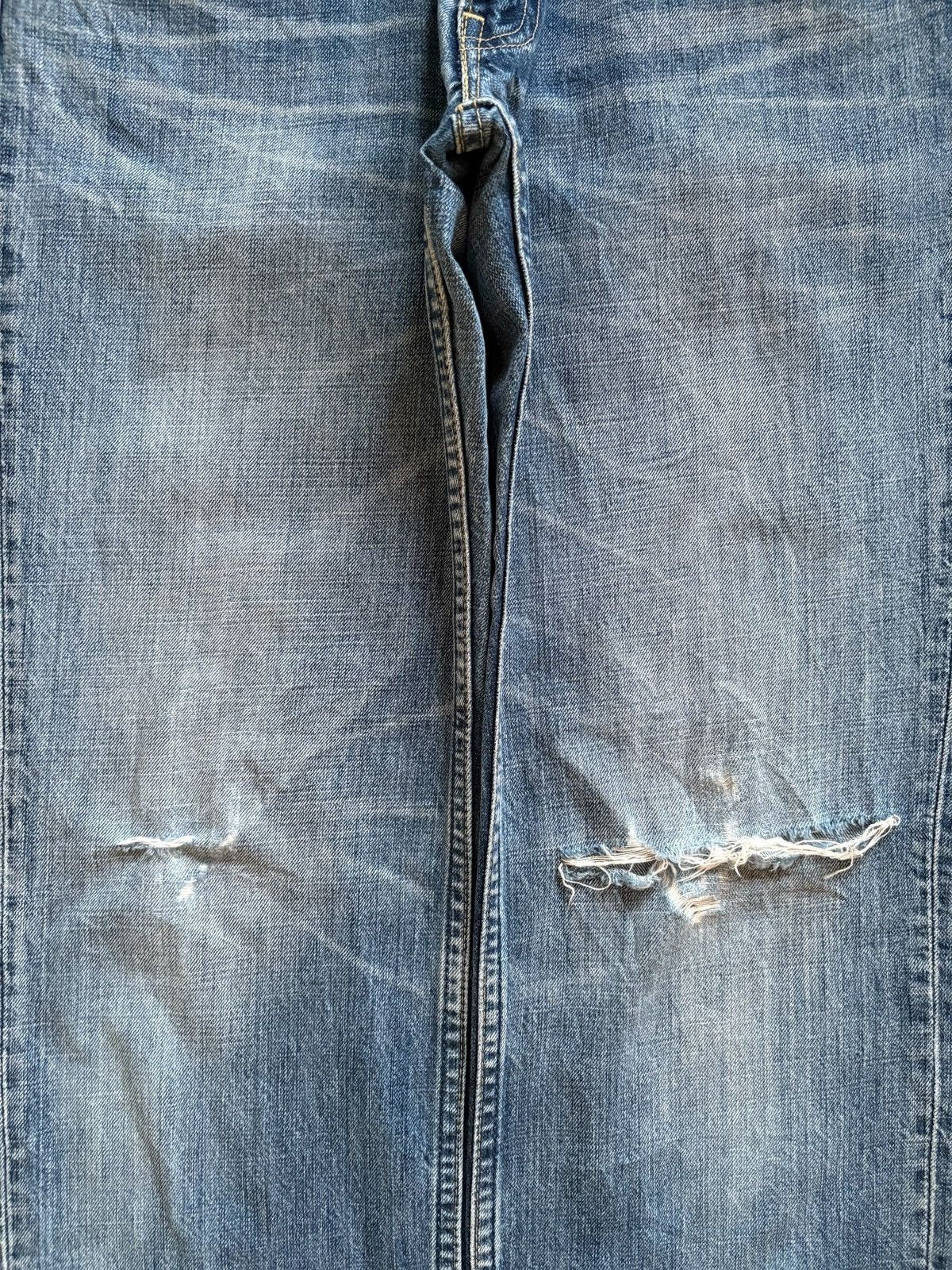 LVC × Levi's × Levi's Vintage Clothing Vintage 90s Levis 502 Mud Wash Distressed Ripped Jeans Size US 31 - 5 Thumbnail
