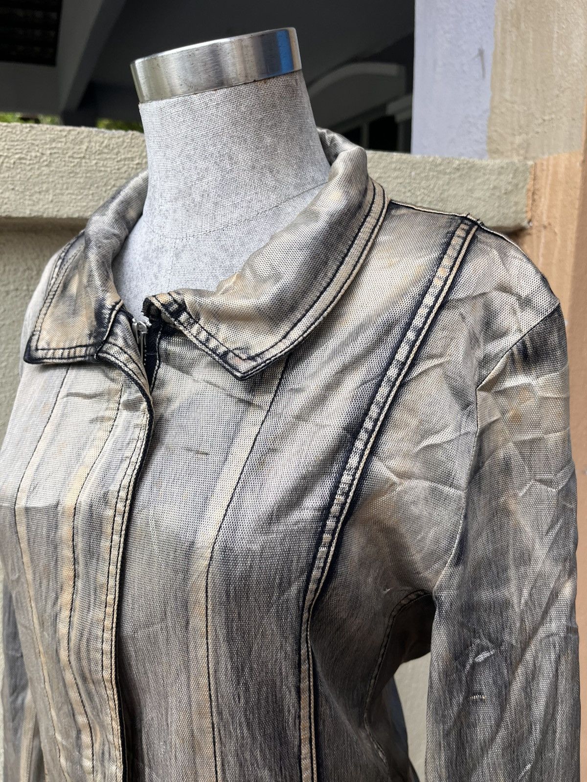 Japanese Brand Grey matelic jacket Size S / US 4 / IT 40 - 5 Thumbnail