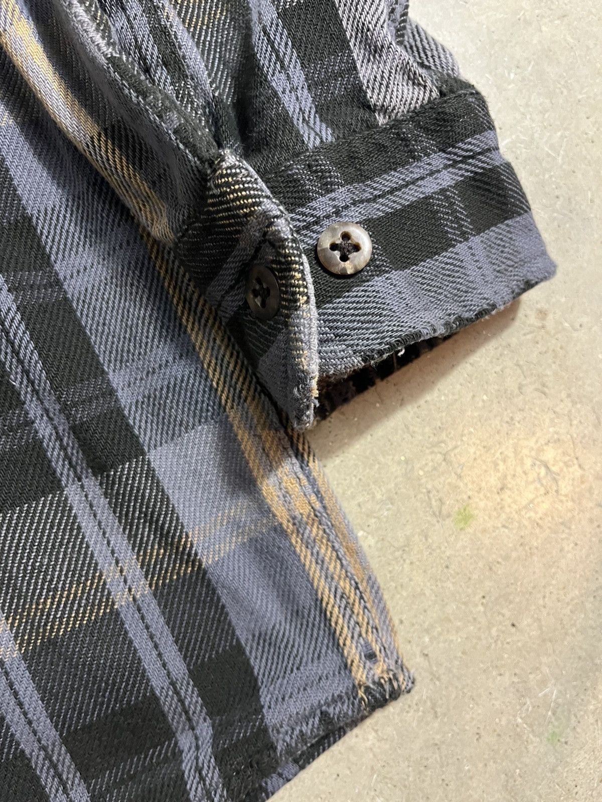 Vintage Vintage Y2K Woven Cotton Flannel Shirt Grey Blue Size US XL / EU 56 / 4 - 4 Thumbnail