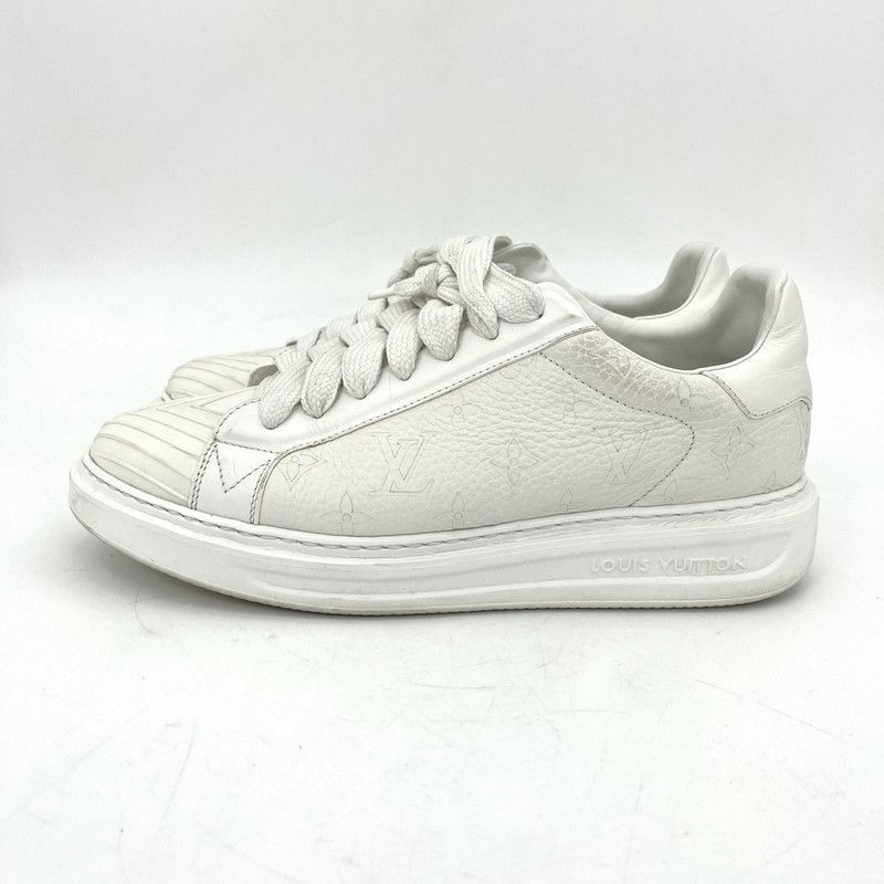 Louis Vuitton Louis Vuitton White Low-Top Leather Sneakers - Size US 9 / EU 42 - 4 Thumbnail