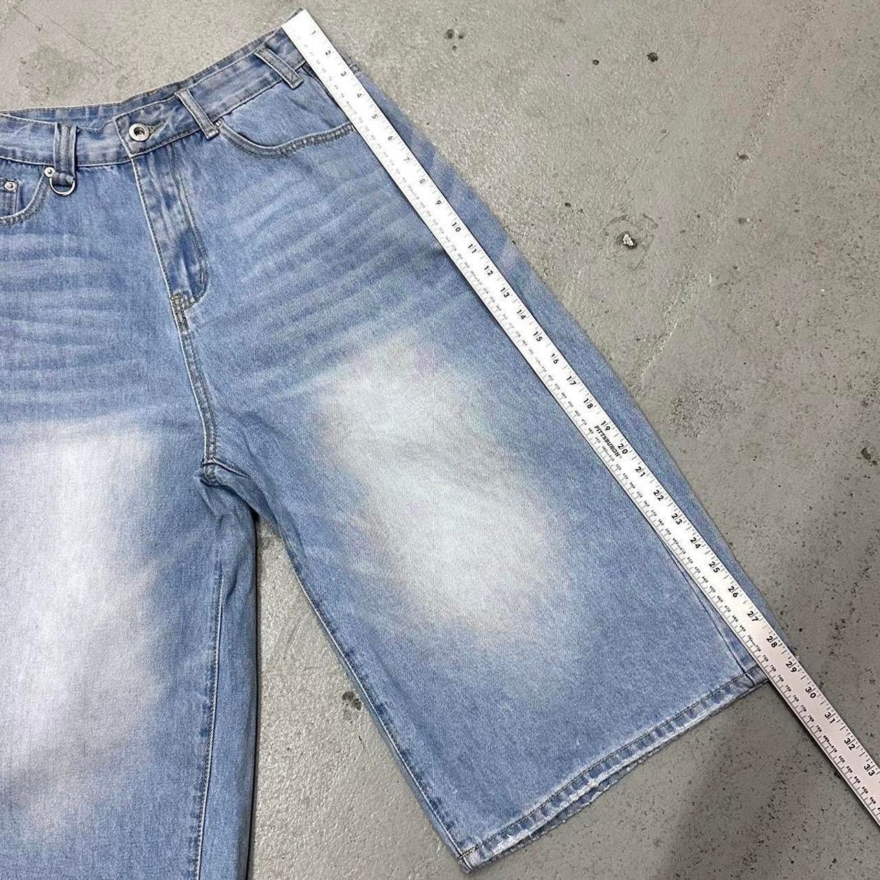 Vintage LIGHT BLUE WIDE LEG BAGGY JORTS 30 WAIST Size US 30 / EU 46 - 4 Thumbnail