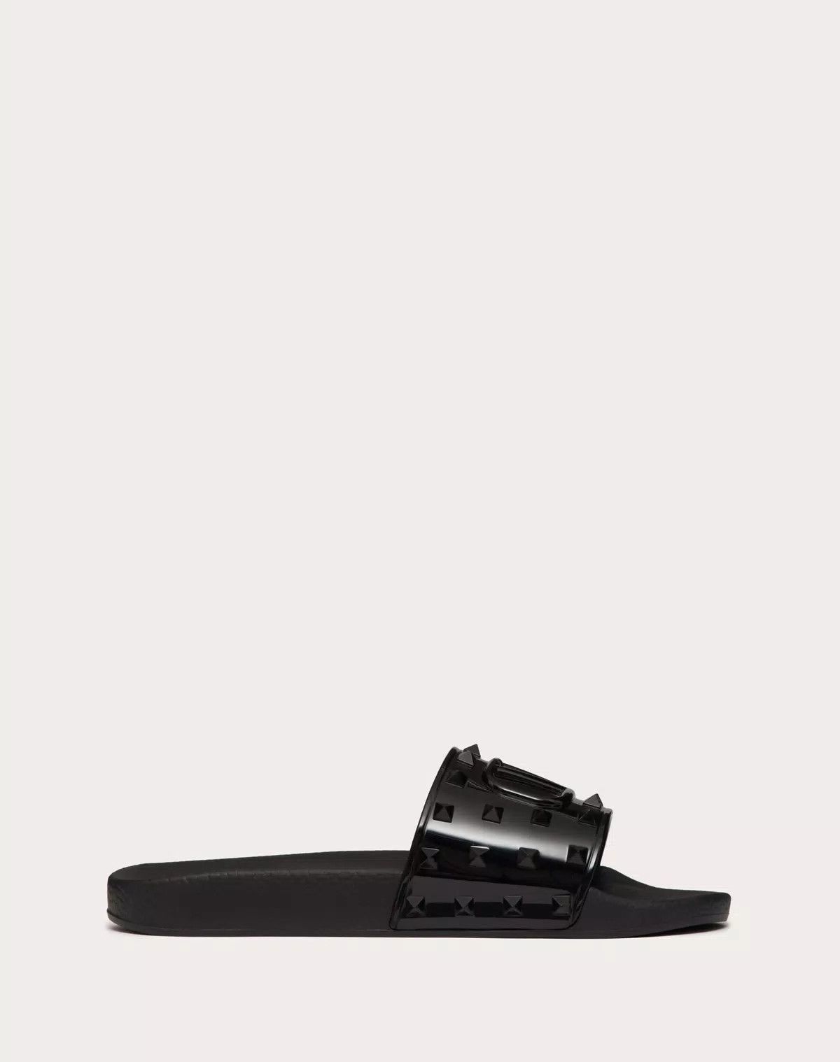 Valentino oc11z0625 Rubber Summer Signature Slide Sandal in Black Size US 10 / EU 43 - 1 Thumbnail