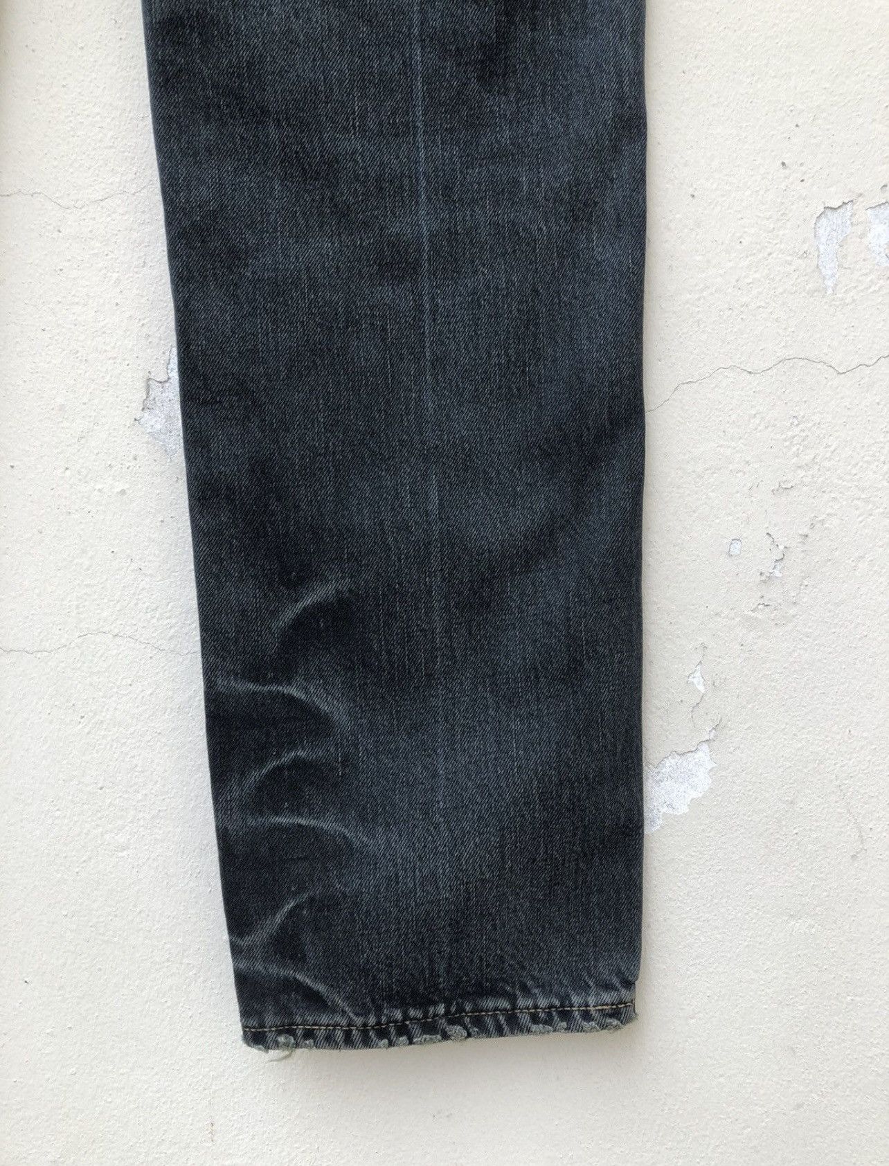 Levi's Vintage Clothing VTG 00s Levi’s 606 Big E Orange Tab Waxed Denim Slim Jeans Size US 33 - 22 Thumbnail