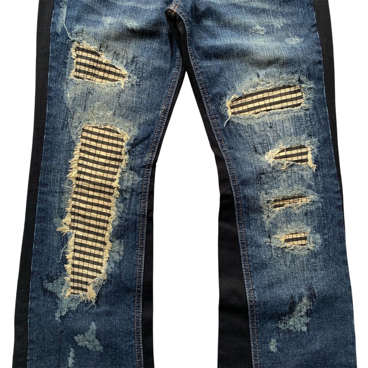 14th Addiction Algonquins Distressed Boro Ifsix LGB GOA Punk Flared Jeans Size US 29 - 3 Thumbnail