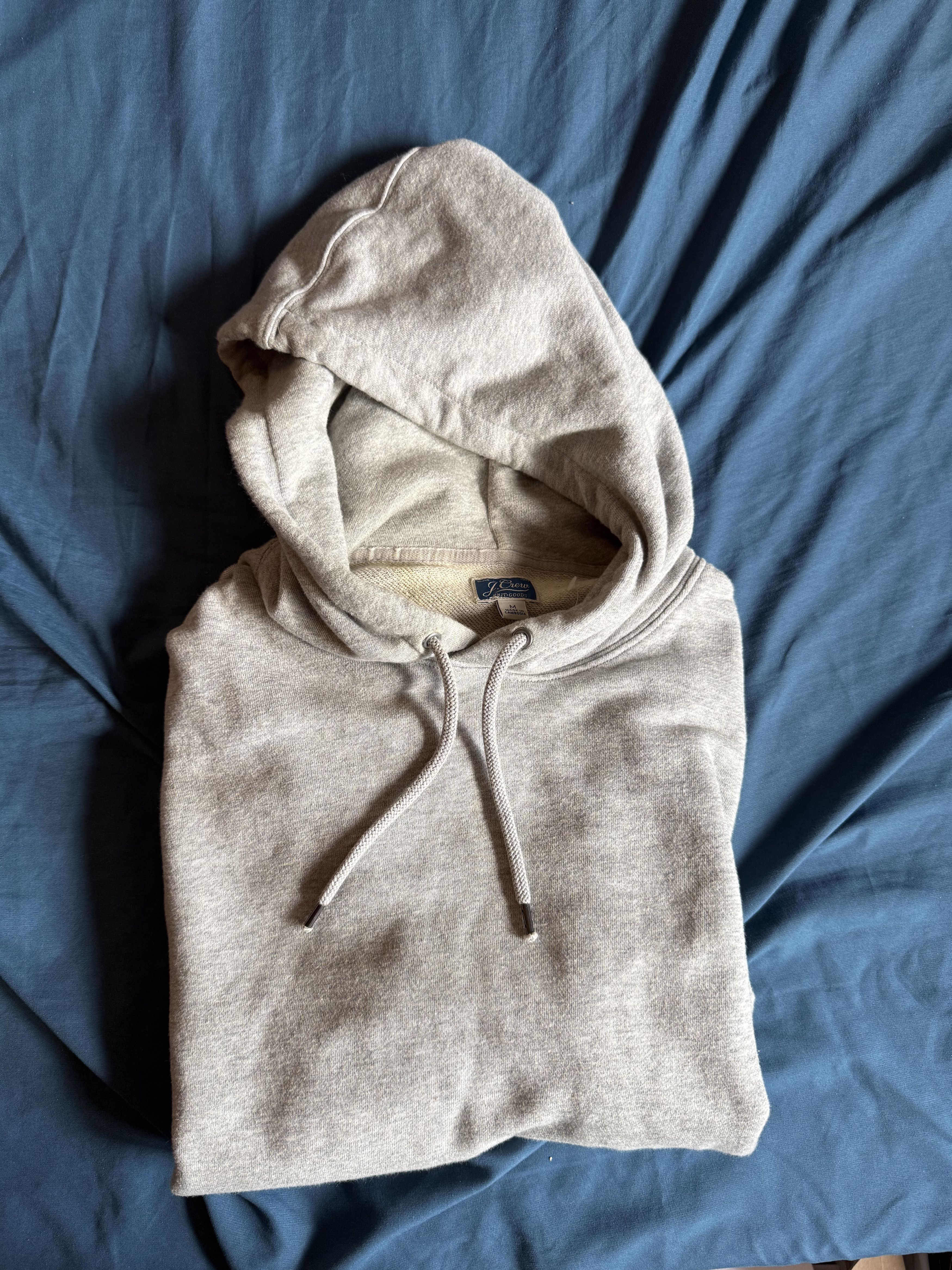 J.Crew J. Crew Garment-dyed hoodie sweatshirt GREY H4578 Medium Size US M / EU 48-50 / 2 - 3 Thumbnail