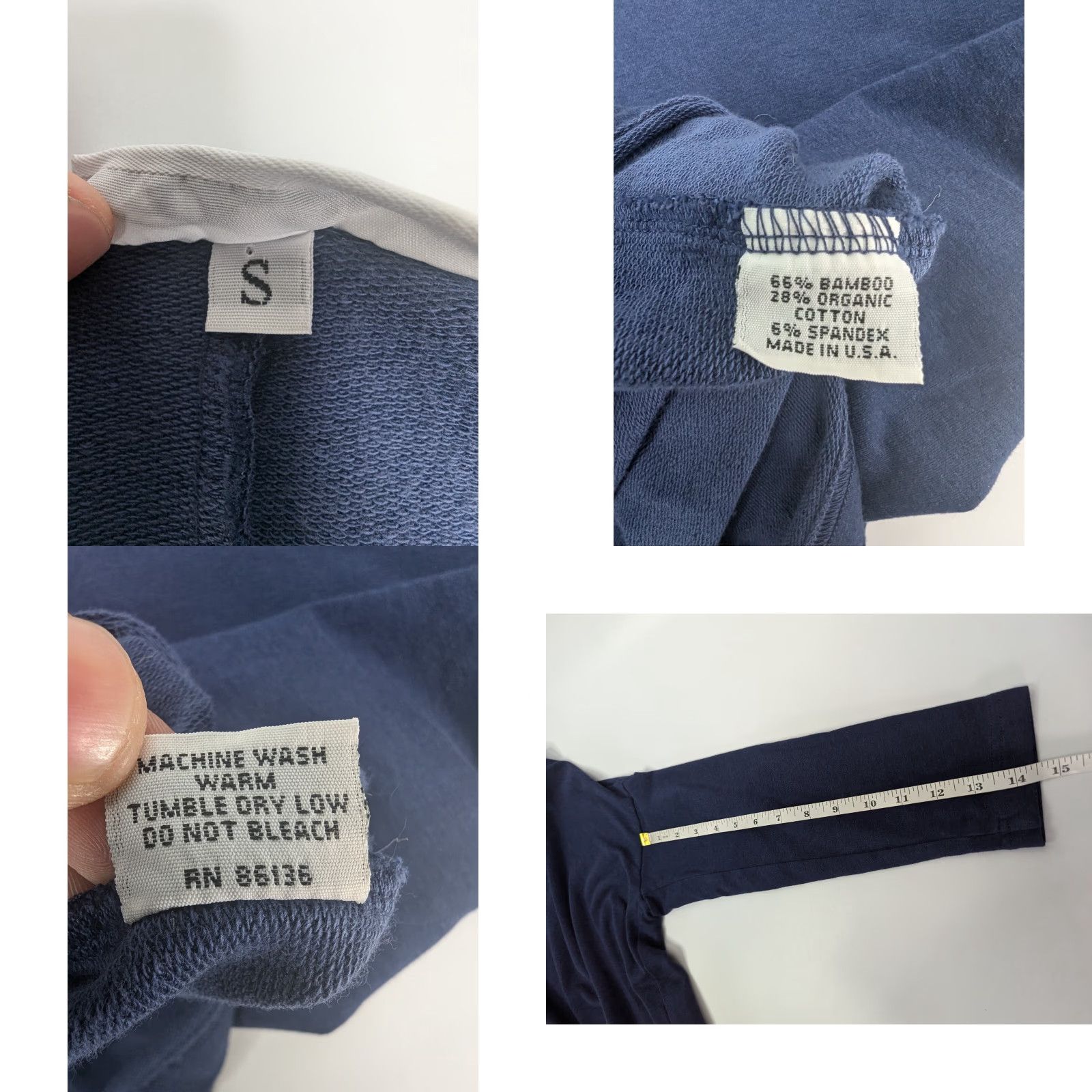 Vintage Bryn Walker Blue Bamboo Cotton Boxy Baxter Tunic Oversized Lagenlook Size Small Size S / US 4 / IT 40 - 8 Thumbnail