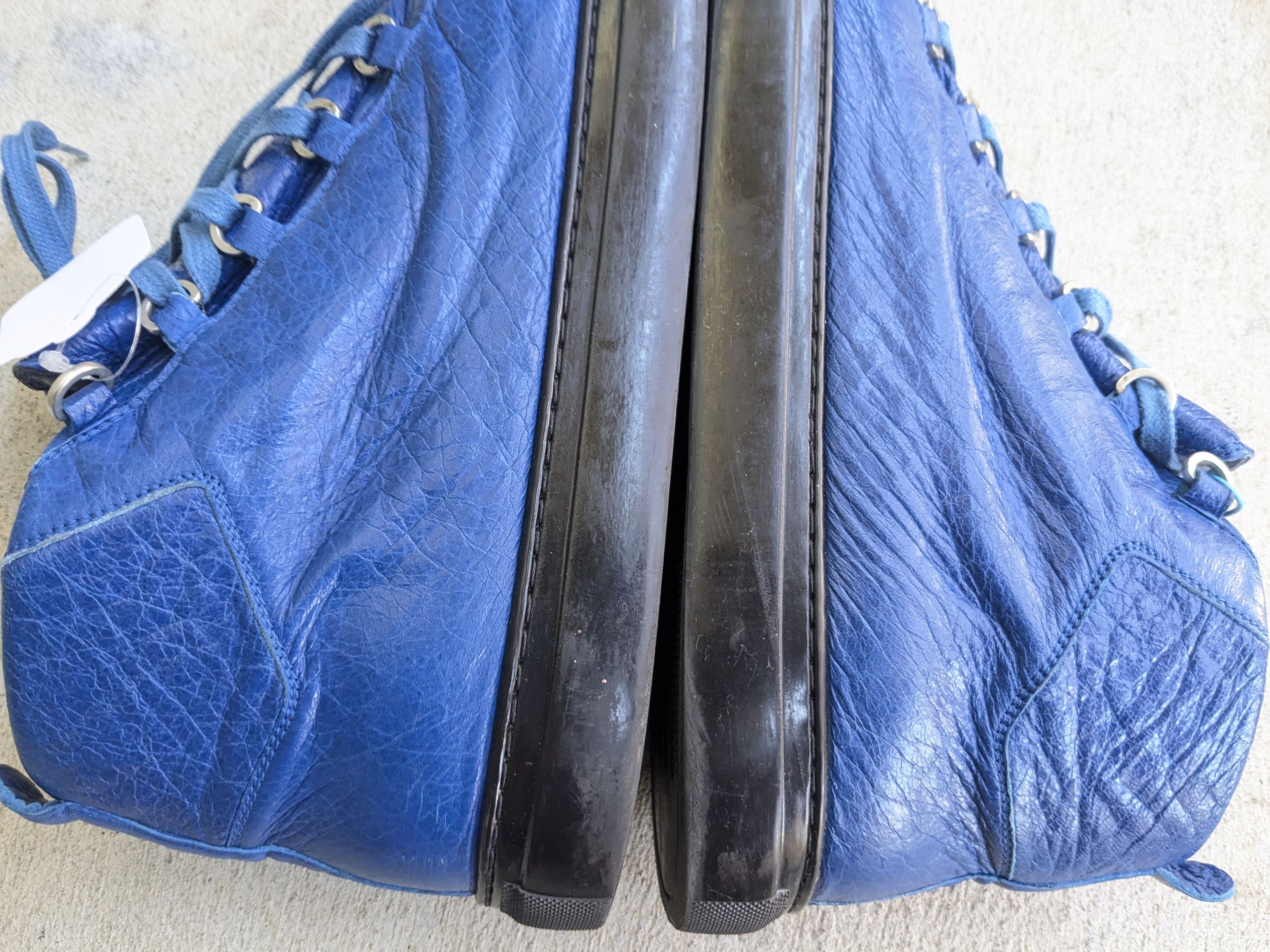 Balenciaga Balenciaga Arena Blue Black 13 Leather High Tops Size US 13 / EU 46 - 9 Thumbnail