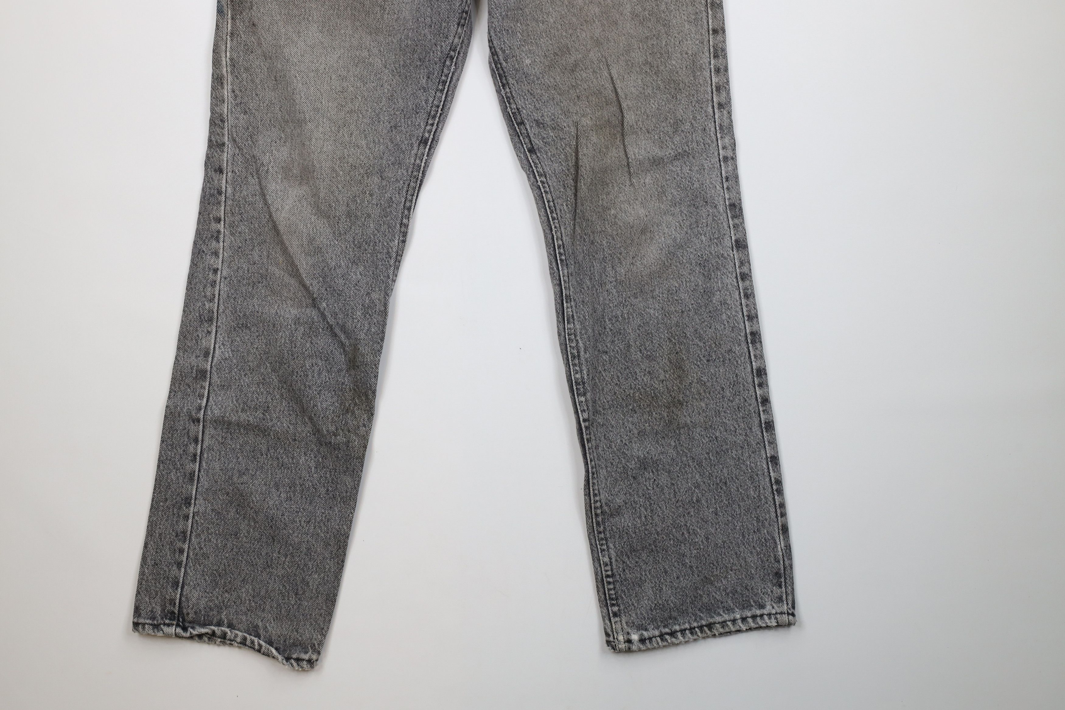Vintage Vtg 90s Lee Acid Wash Straight Leg Denim Jeans Gray USA Size US 32 / EU 48 - 4 Thumbnail