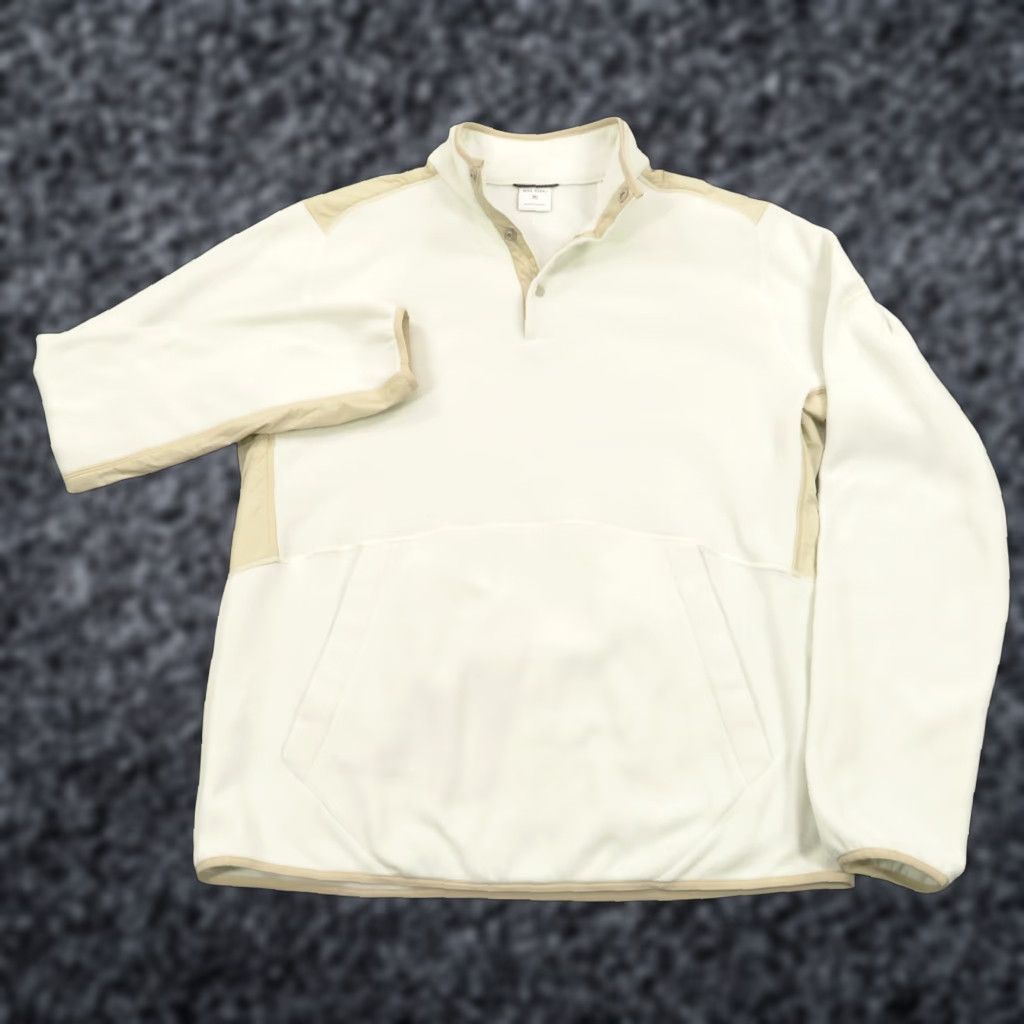 KangaROOS Hill City Jacket Mens Medium White Fleece Pullover Snap T Sweater Kangaroo Pouch Size US M / EU 48-50 / 2 - 1 Thumbnail