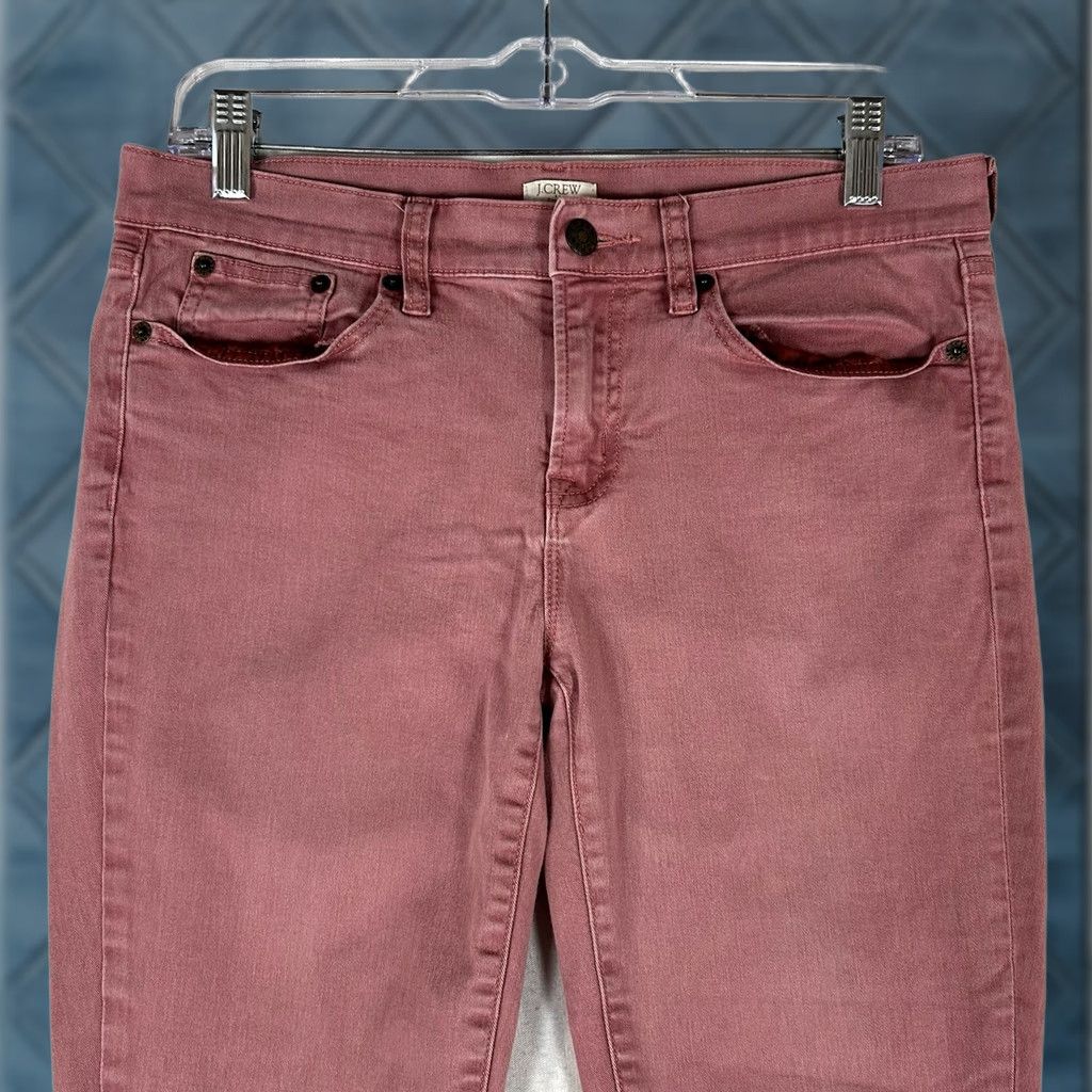 J.Crew J. Crew Jeans Skinny Women's 29 Red Denim Stretch Mid Rise 5-Pocket City 90s Size 29" - 1 Thumbnail