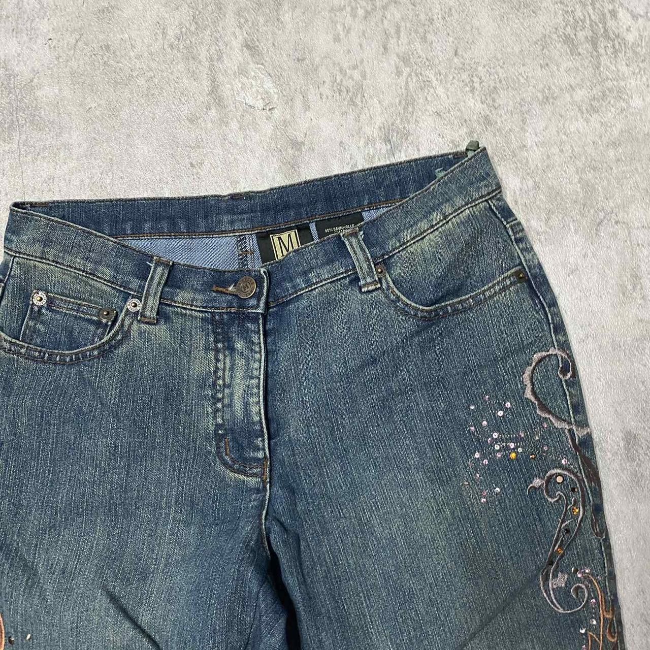 Other Y2K embroidered low-rise jeans with stretchy waistband Size 32" / US 10 / IT 46 - 1 Thumbnail