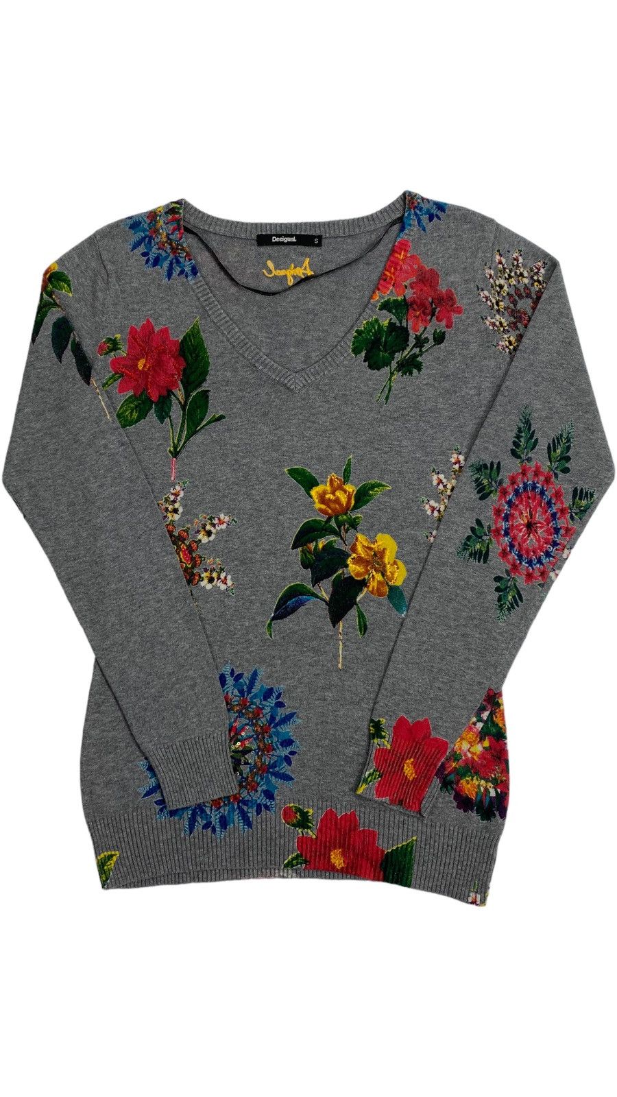 Desigual 🔥LASTDROP🔥Y2K Style Desigual Flowers Multicolor Thin Sweater Size M / US 6-8 / IT 42-44 - 1 Thumbnail