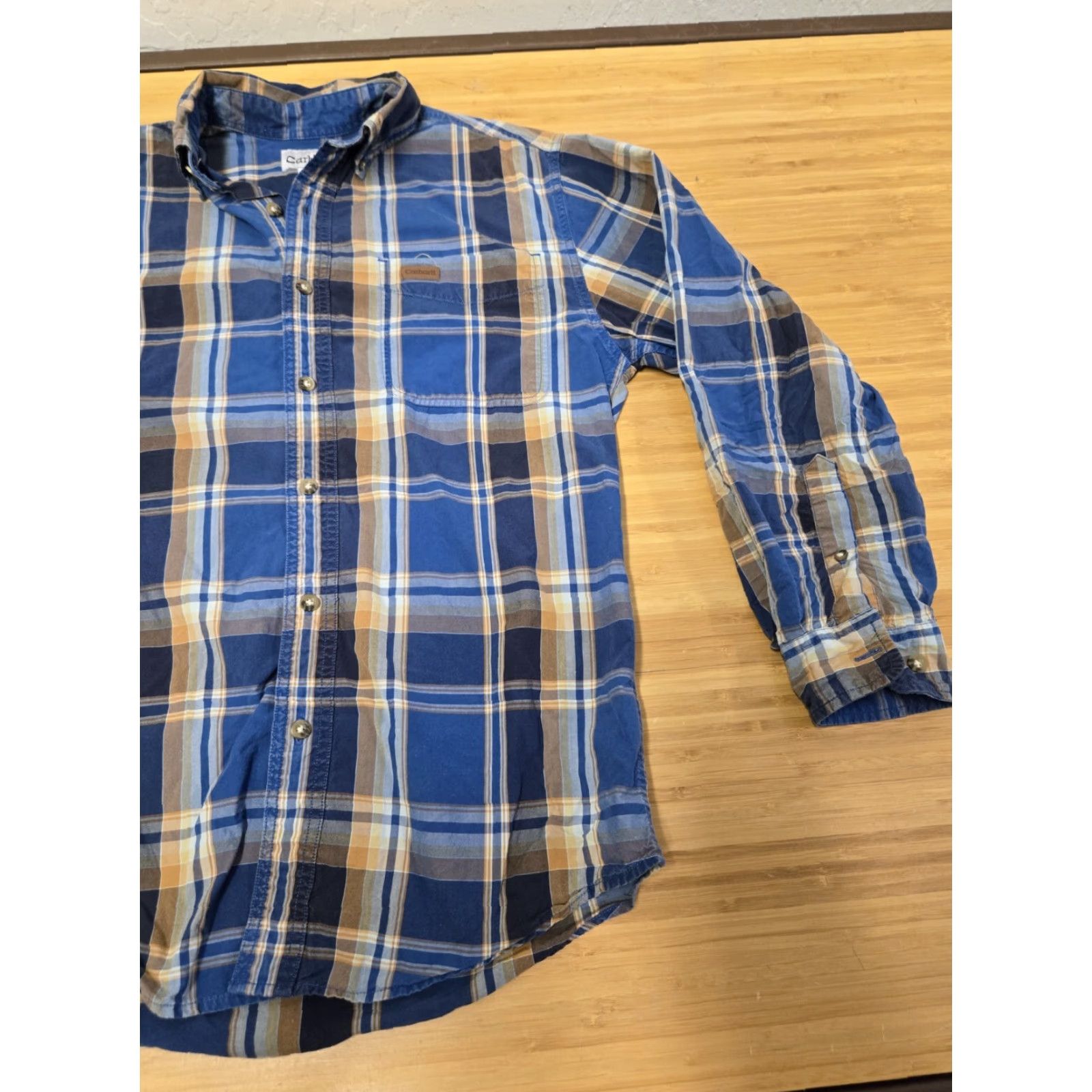 Carhartt Carhartt Shirt Men’s Long Sleeve Plaid Loose Fit Small Blue Mens Size US S / EU 44-46 / 1 - 2 Thumbnail