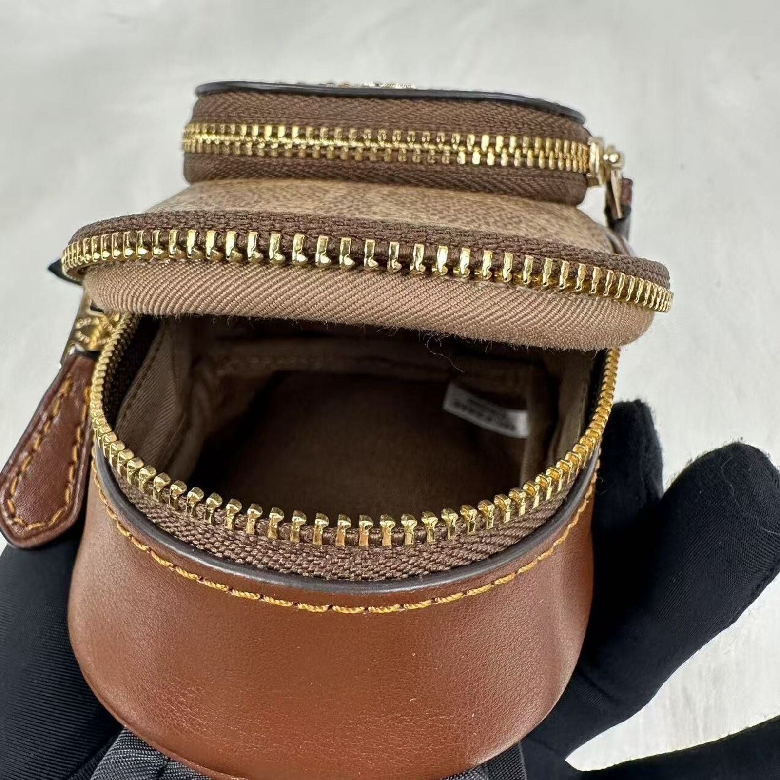 Coach Coach Mini Court Backpack Bag Charm Keychain In Brown NWT Size ONE SIZE - 8 Thumbnail