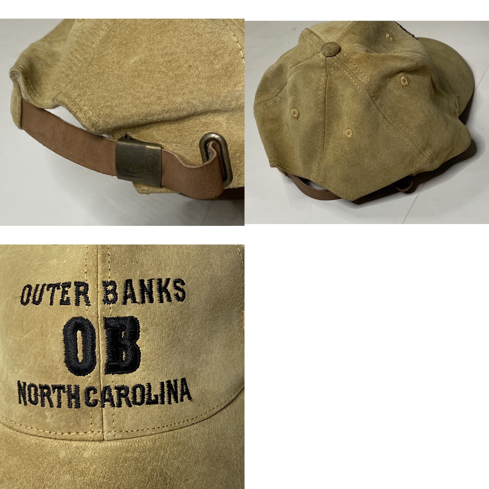 Vintage VINTAGE Hawkeye Solid Leather Cap Adjustable Strapback Outer Banks Brown 1990s Rare Mens Womens Boys Girls Size ONE SIZE - 8 Thumbnail
