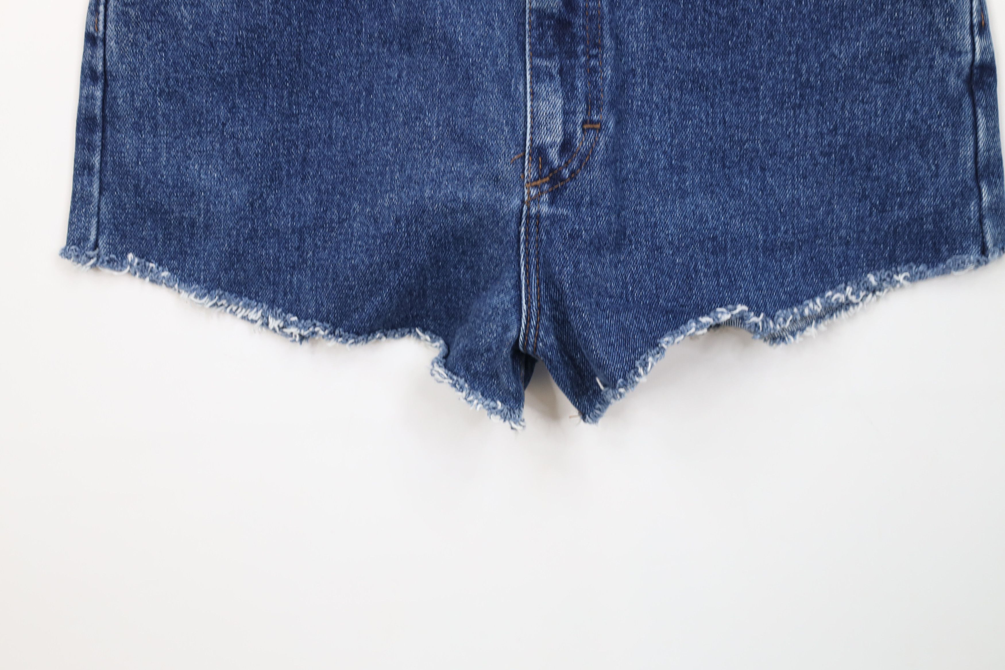 Lee Vintage 90s Lee Off Denim Jean Shorts Jorts Blue Cotton USA Size 34" / US 12 / IT 48 - 3 Thumbnail