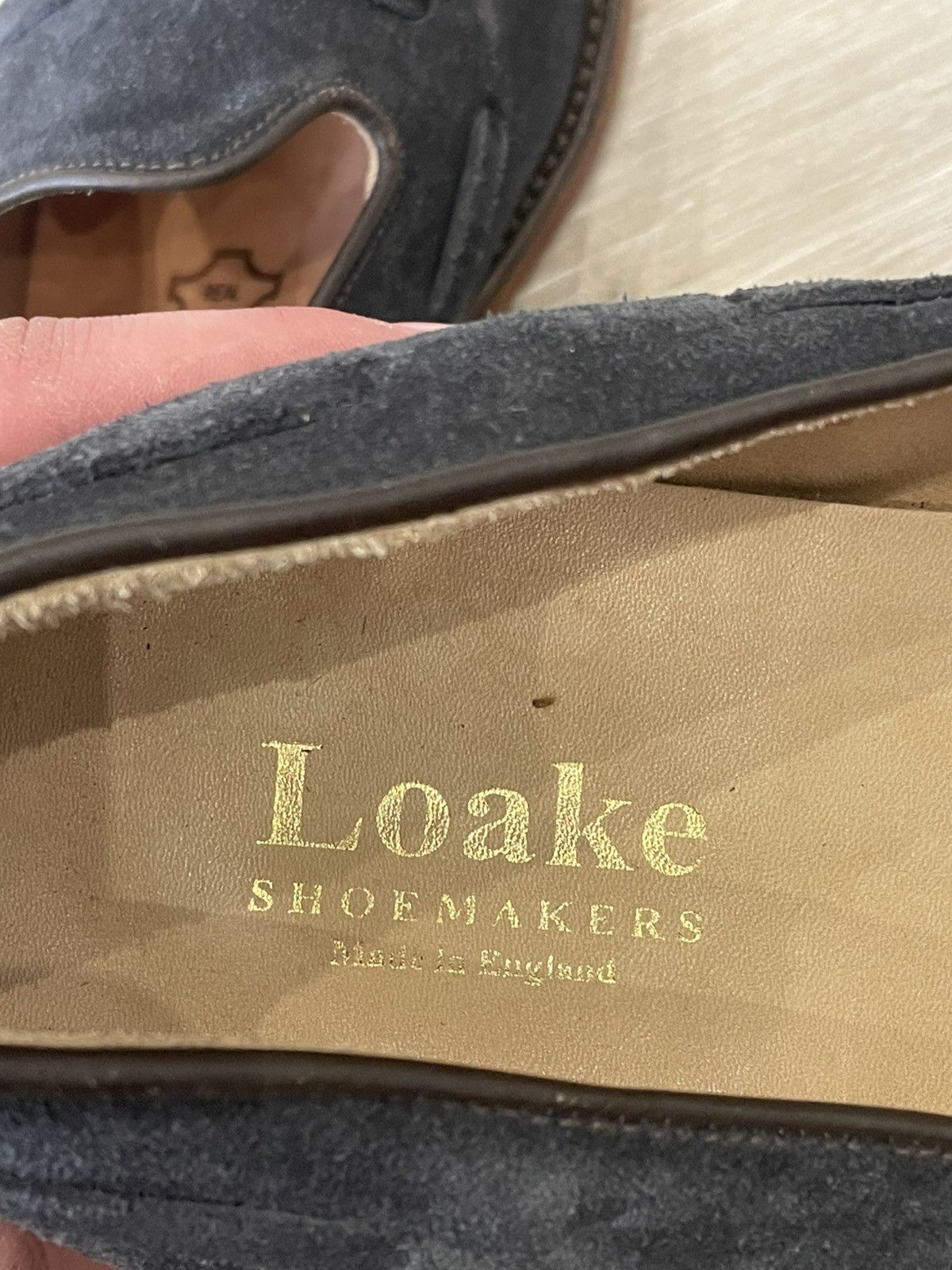 Loake Loake Lincoln Blue Suede Leather Tasselled Shoes Loafers Men Size US 10.5 / EU 43-44 - 6 Thumbnail