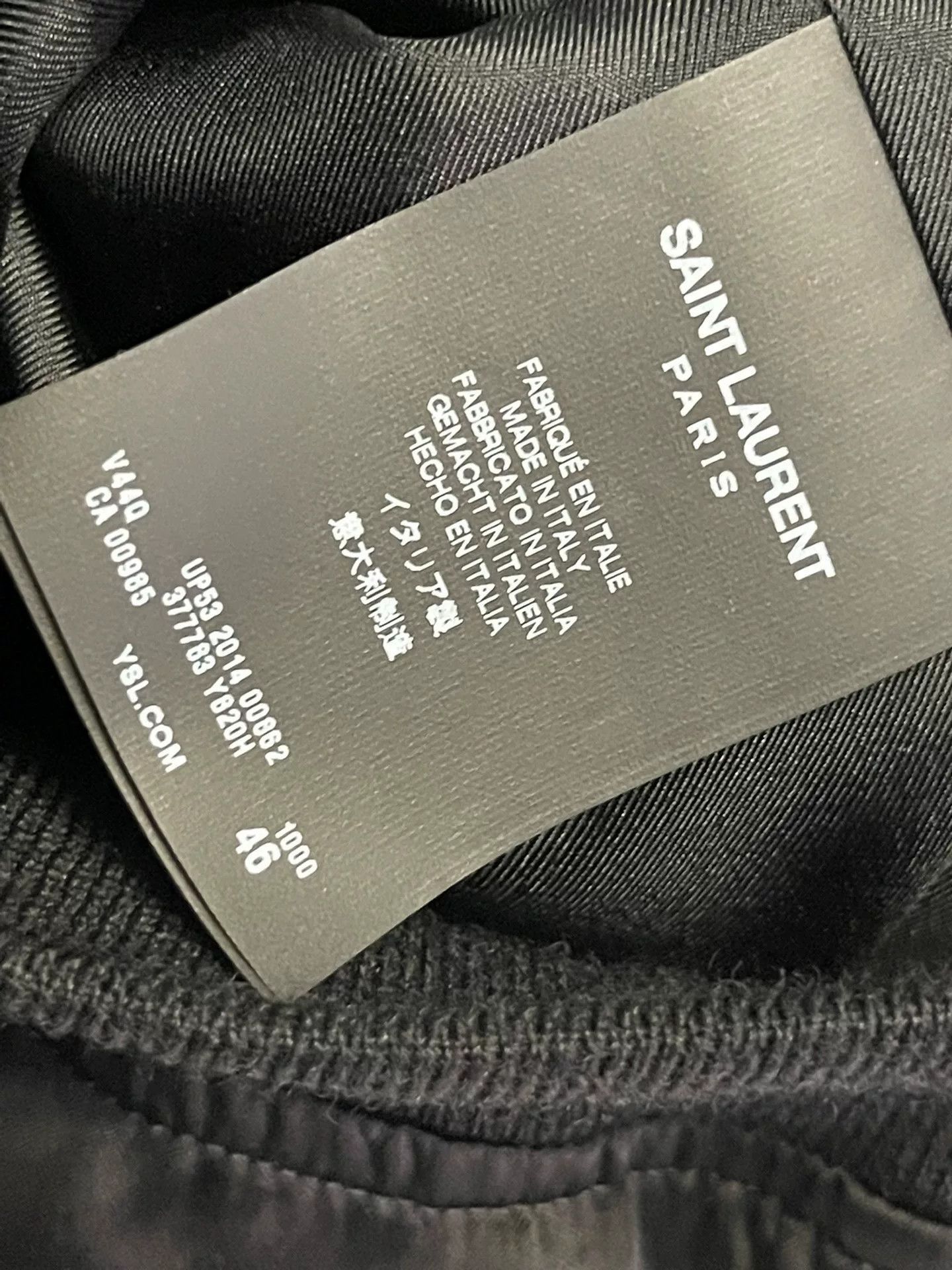 Saint Laurent Paris Saint Laurent Black Embroidered Teddy Jacket. Size US S / EU 44-46 / 1 - 4 Thumbnail