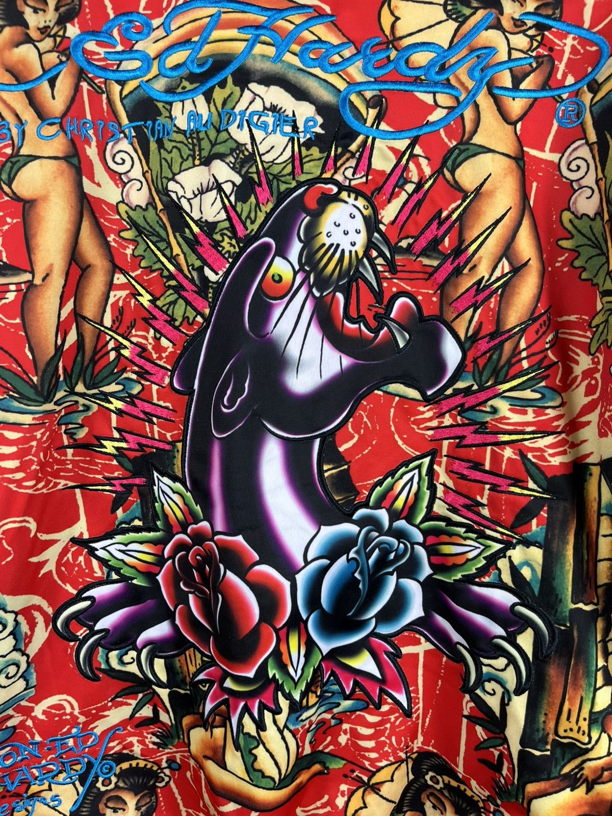Ed Hardy Vintage Ed Hardy Christian Audigier zip y2k hoodie sexy girl Size US M / EU 48-50 / 2 - 15 Thumbnail