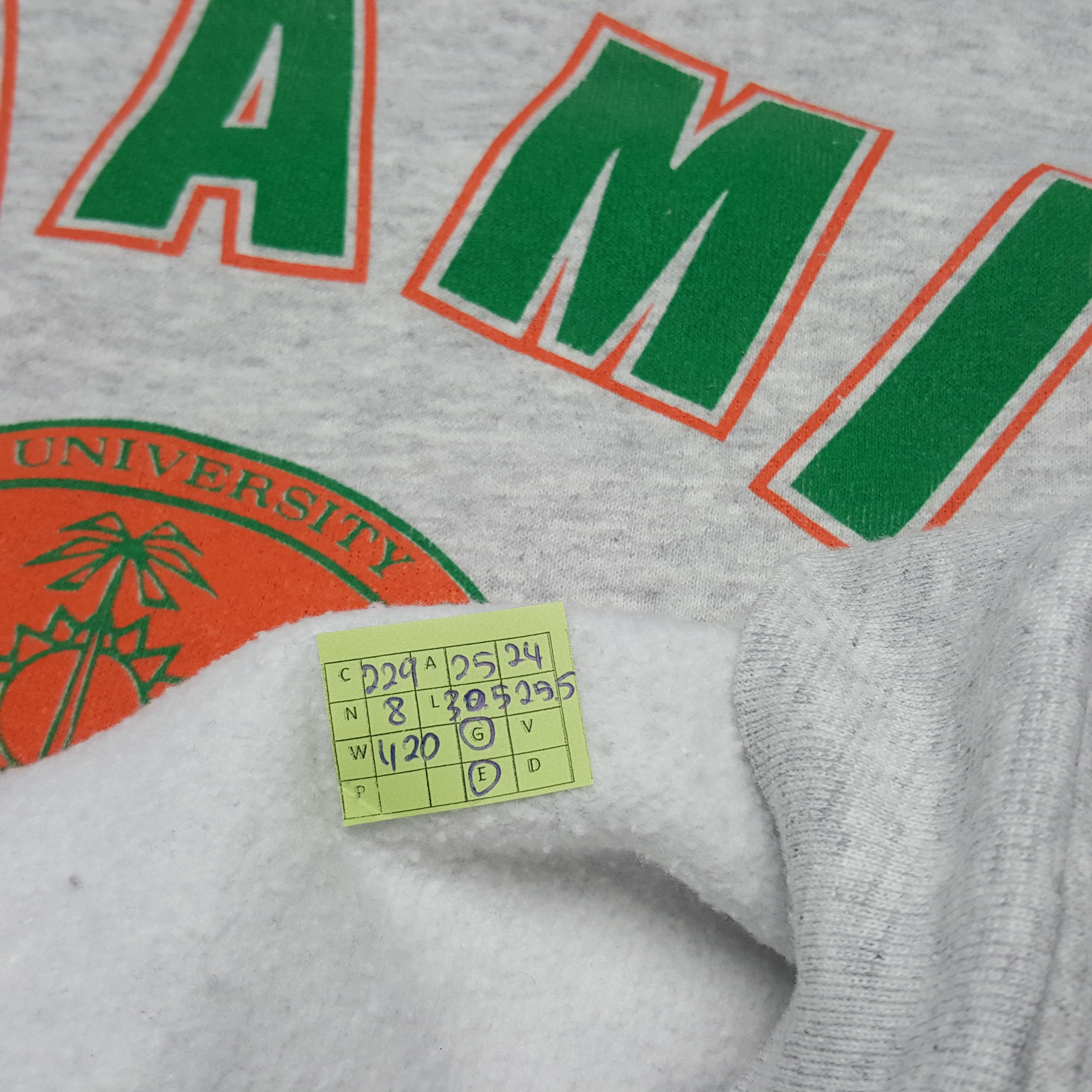 Vintage Vintage University of MIAMI Center Design Sweatshirts Size US XL / EU 56 / 4 - 8 Thumbnail