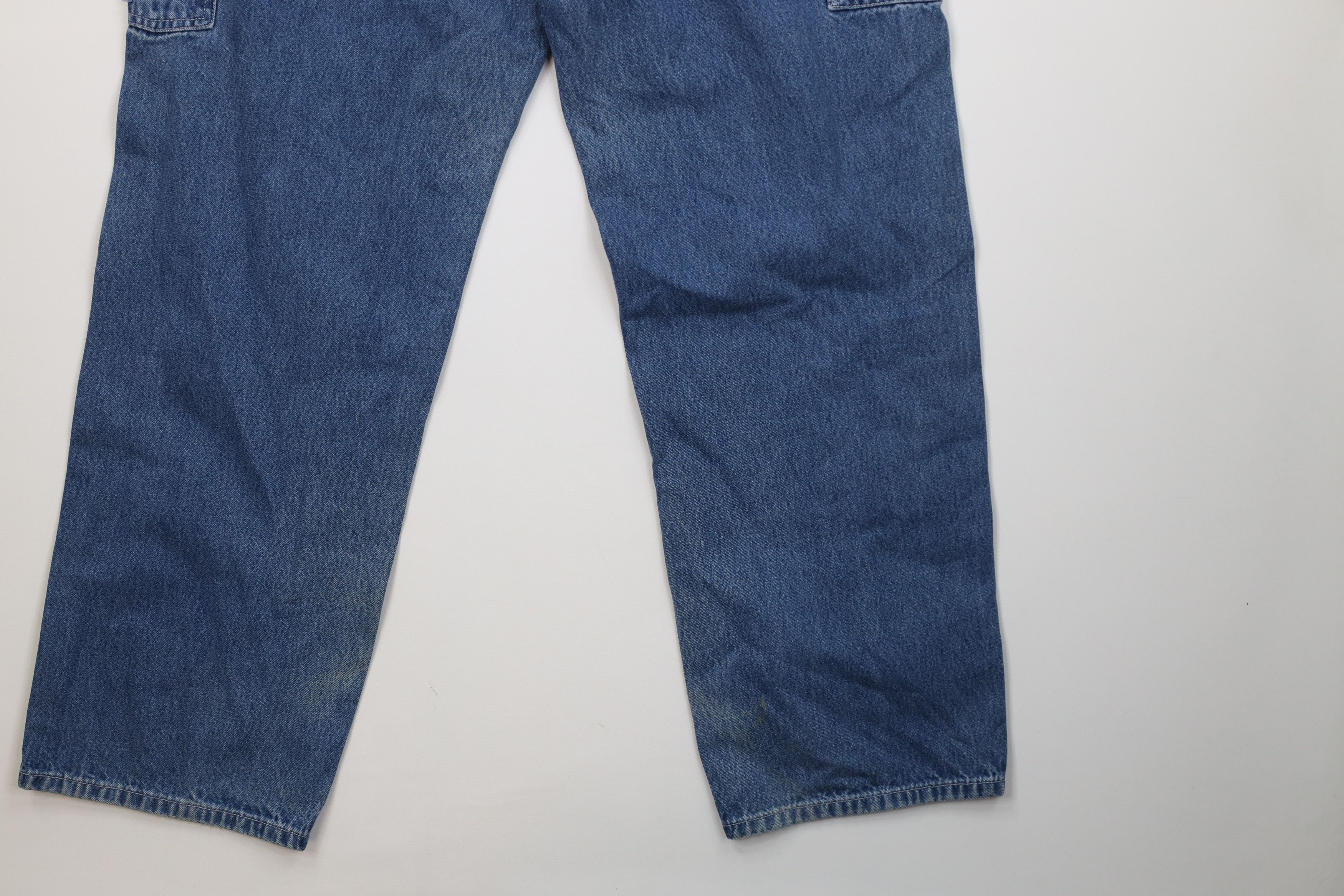 Carhartt Vintage Y2K Carhartt Wide Leg Dungaree Denim Jeans Blue Size US 36 / EU 52 - 16 Thumbnail