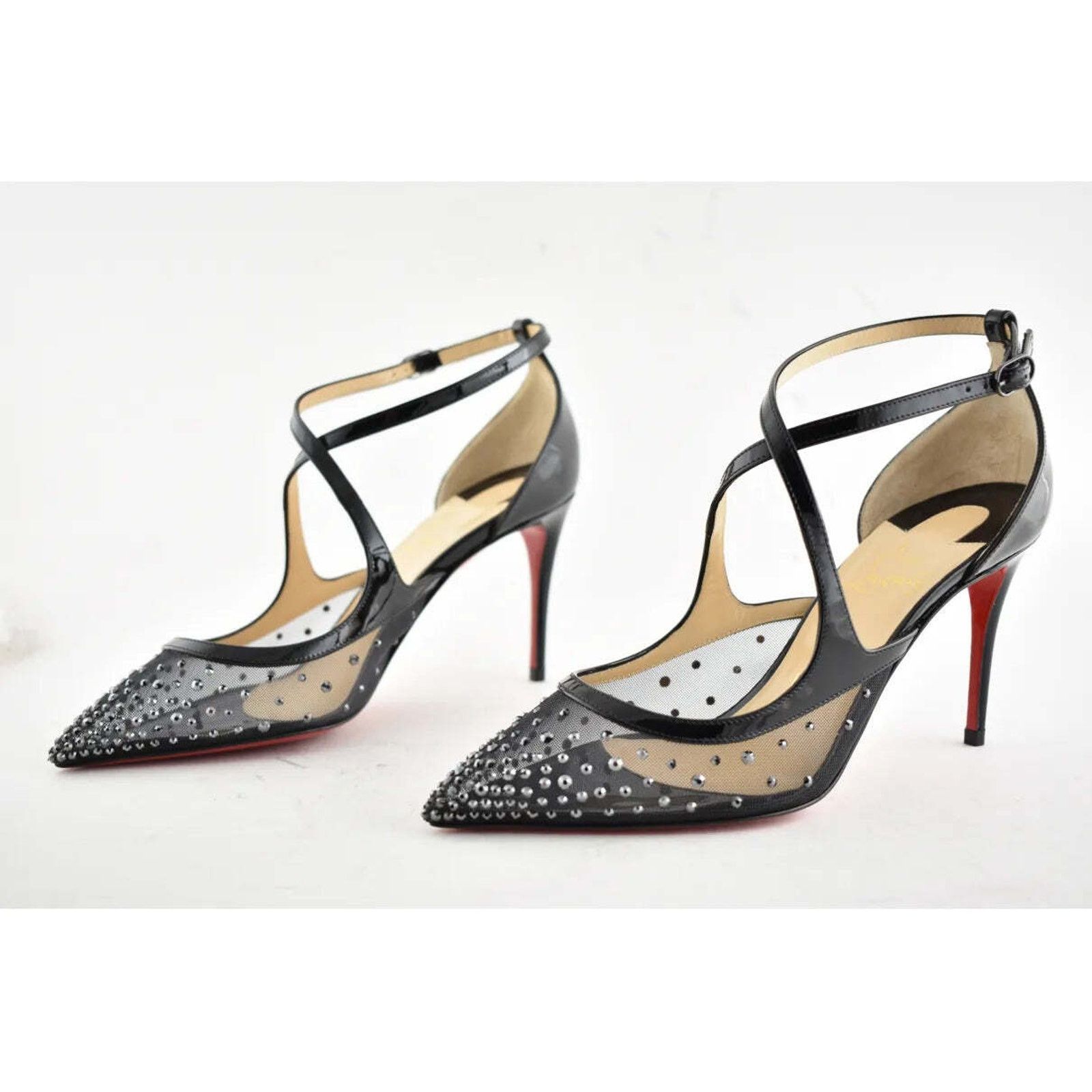 Christian Louboutin Christian Louboutin Twistissima Strass 85 Black Patent Size US 6.5 / IT 36.5 - 7 Thumbnail
