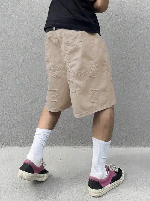 Japanese Brand Kuriyama x Riyo Distressed Y2k Shorts Jorts Denim Size US 32 / EU 48 - 2 Thumbnail