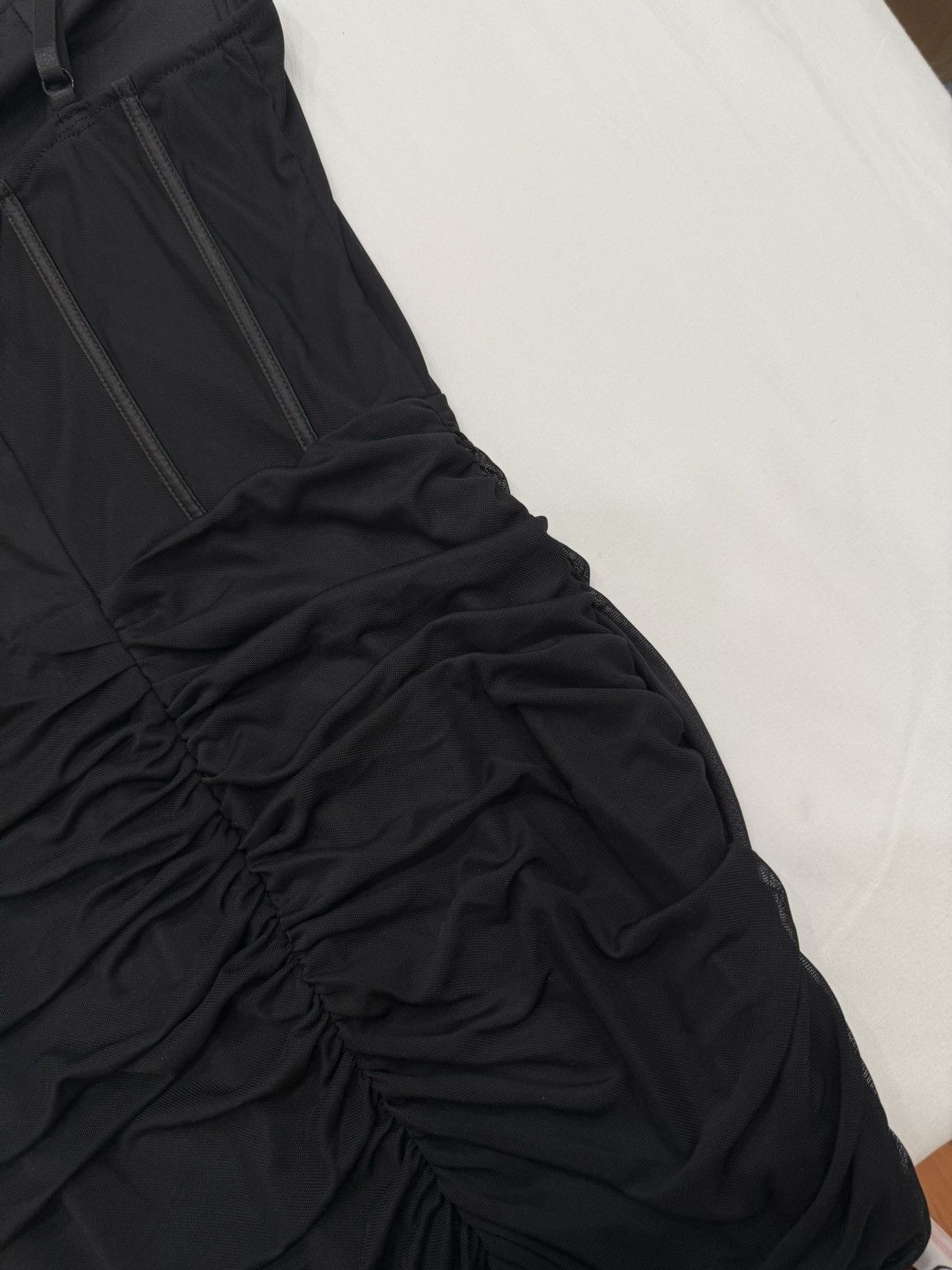 Other Linlan See Tulle Dress | Sleeveless Ruched Size L / US 10 / IT 46 - 6 Thumbnail