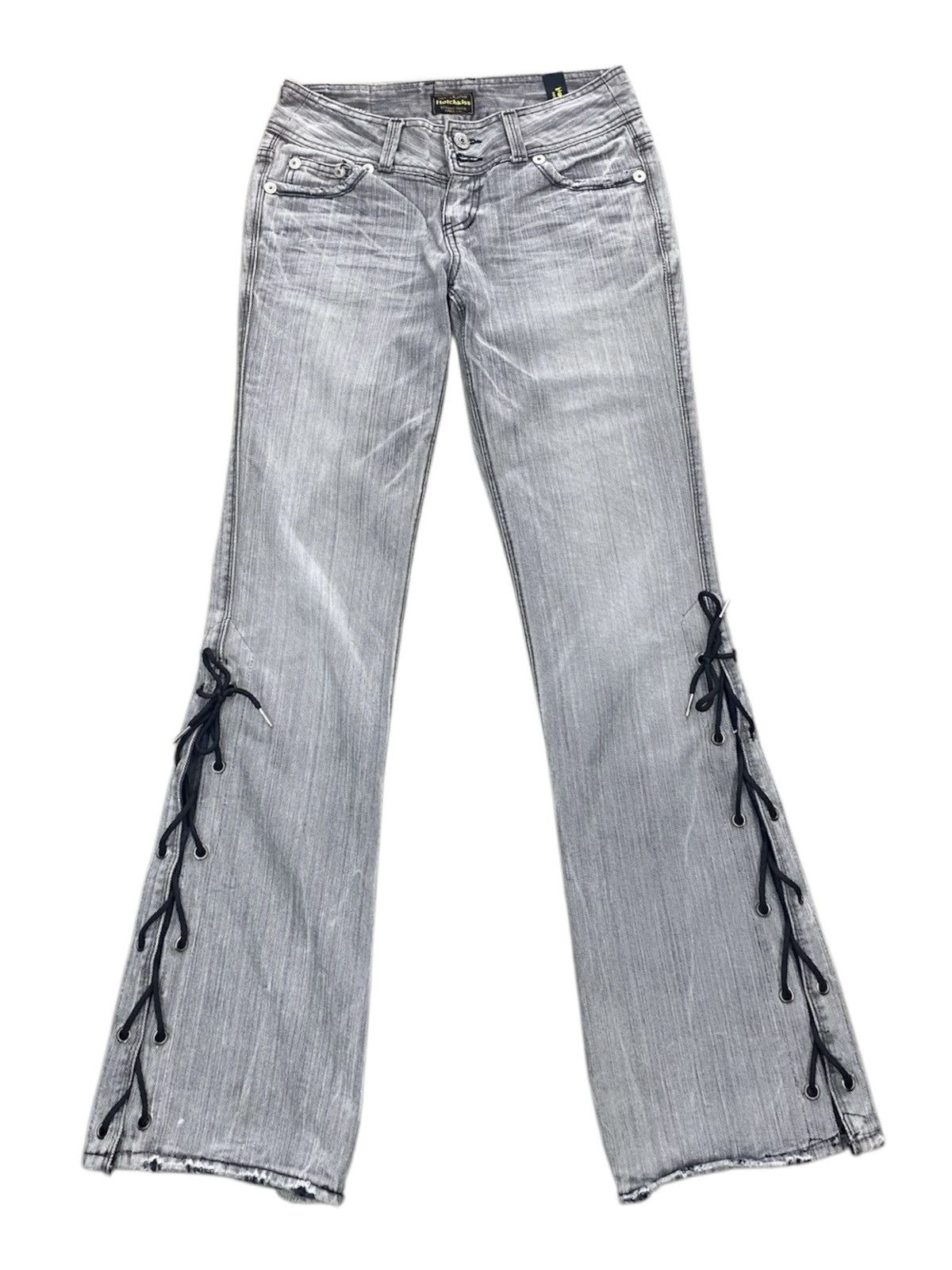 14th Addiction × Jean × KMRii Lace up flared hotchkiss japanese grunge Size US 28 / EU 44 - 2 Thumbnail