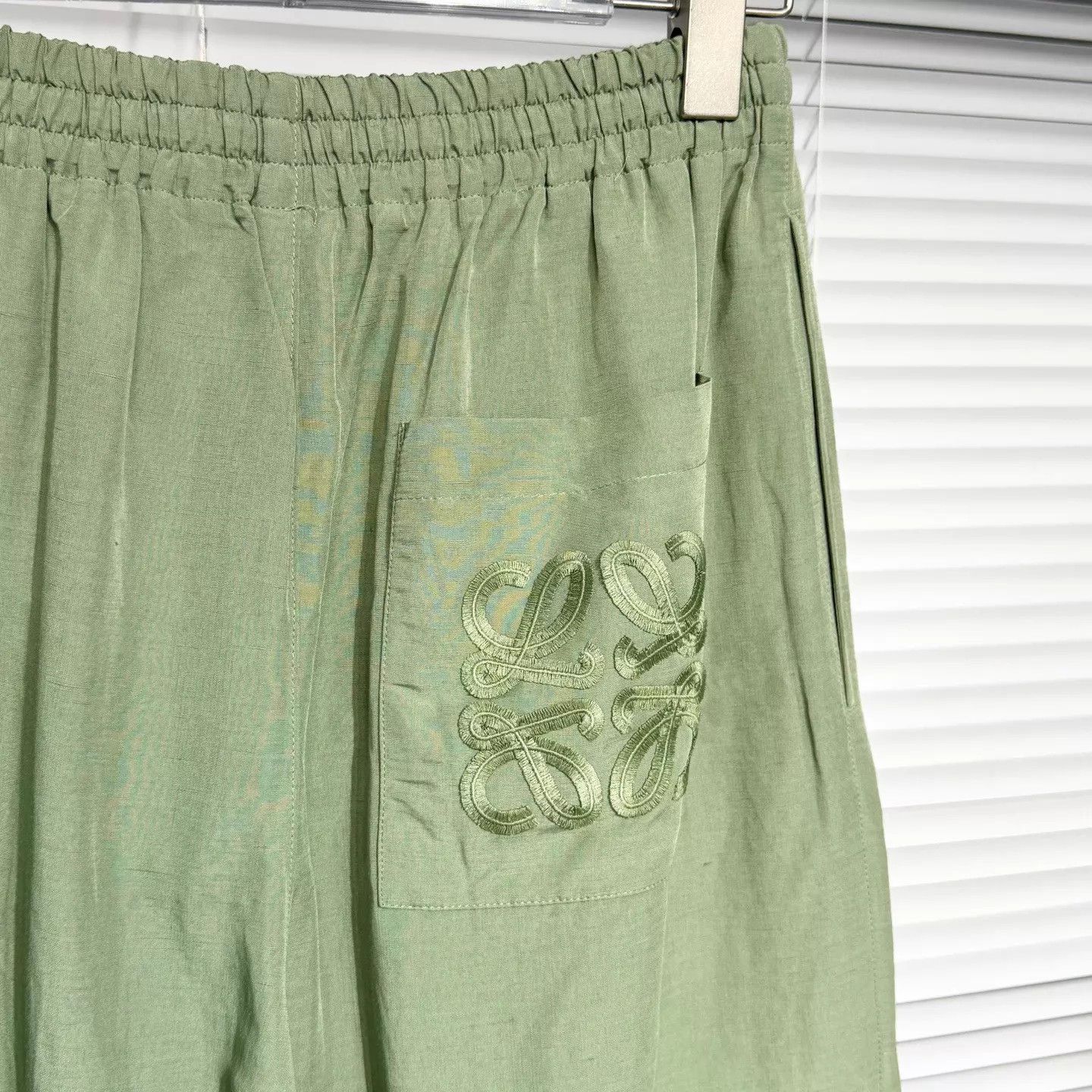 Loewe Loewe Wide Linen-Silk Green Pants S Size 26" / US 2 / IT 38 - 3 Thumbnail
