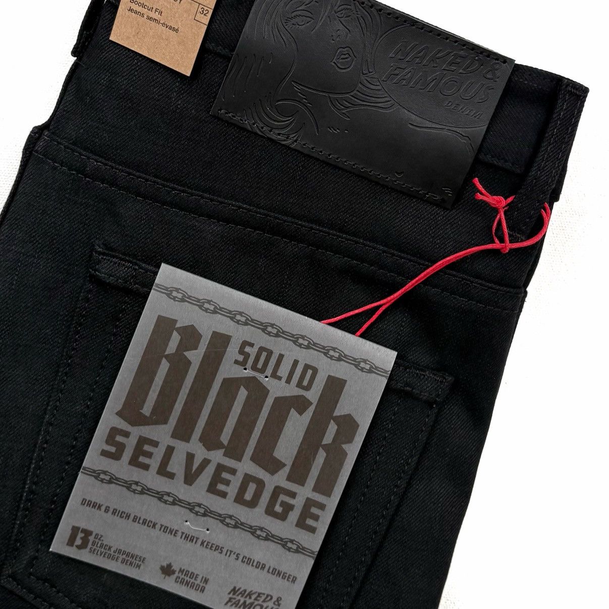 Naked & Famous NWT Naked & Famous Groovy Guy Solid Black Selvedge Denim Size US 36 / EU 52 - 3 Thumbnail