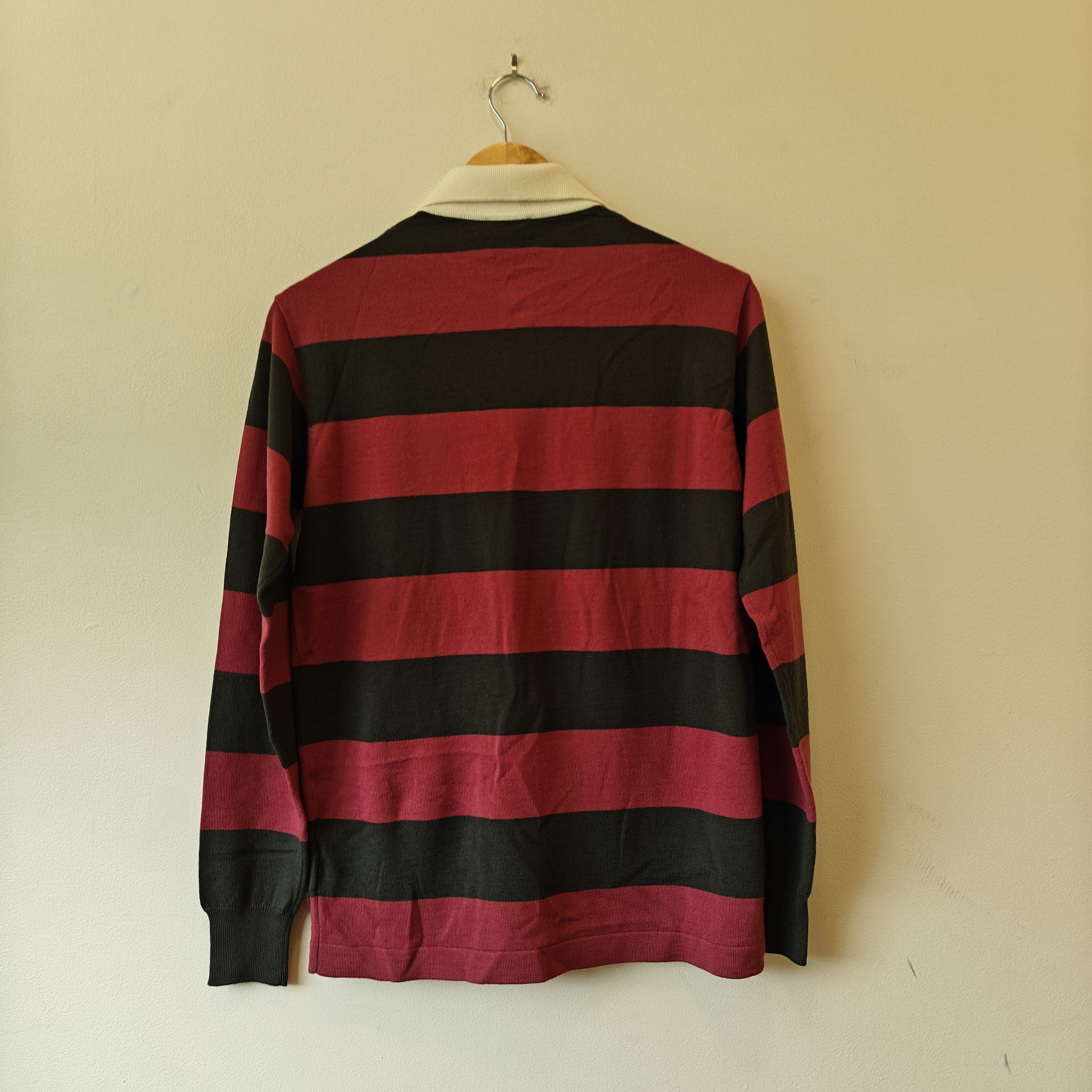 Drake's NWT Merino Wool Block Stripe Knitted Rugby Shirt Italy Size US S / EU 44-46 / 1 - 8 Thumbnail
