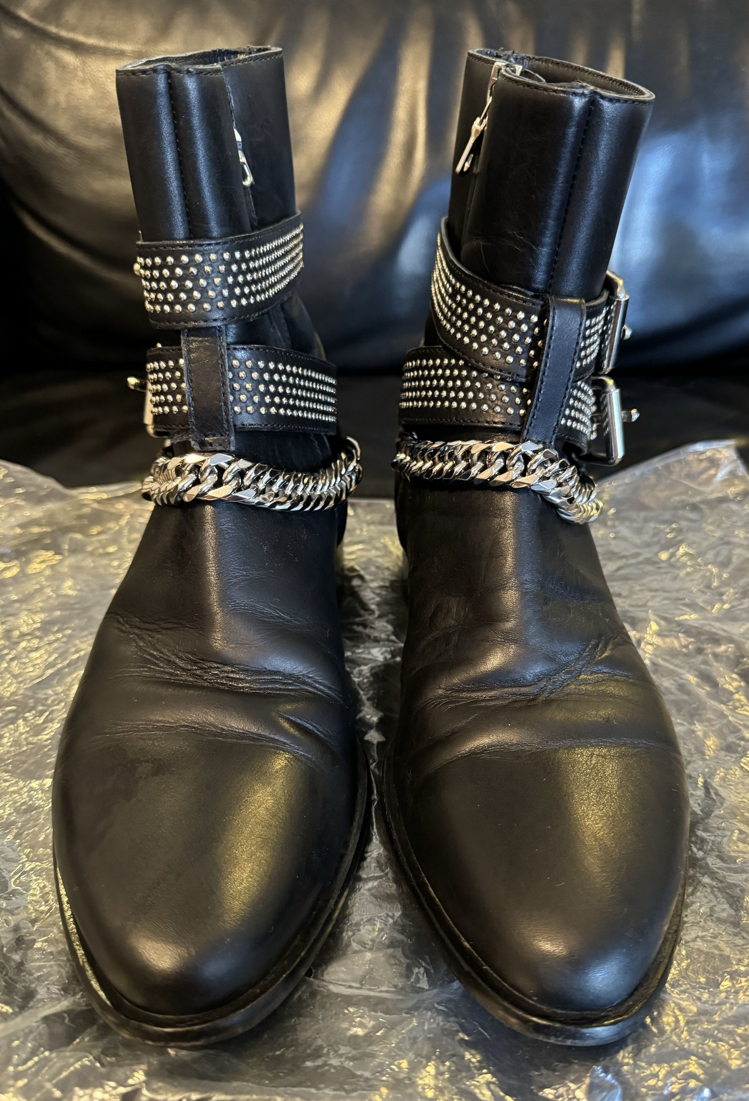 Amiri AMIRI MOTO CHAIN LTHR BOOT Size US 7.5 / EU 40-41 - 1 Thumbnail