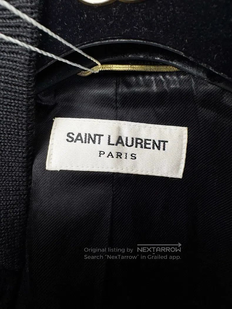 Saint Laurent Paris Saint Laurent Paris Blue baseball jacket coat Size S / US 4 / IT 40 - 4 Thumbnail