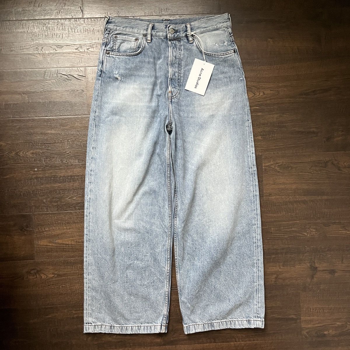 Acne Studios 1989 Light Blue Trash Wide Leg Jeans | Grailed