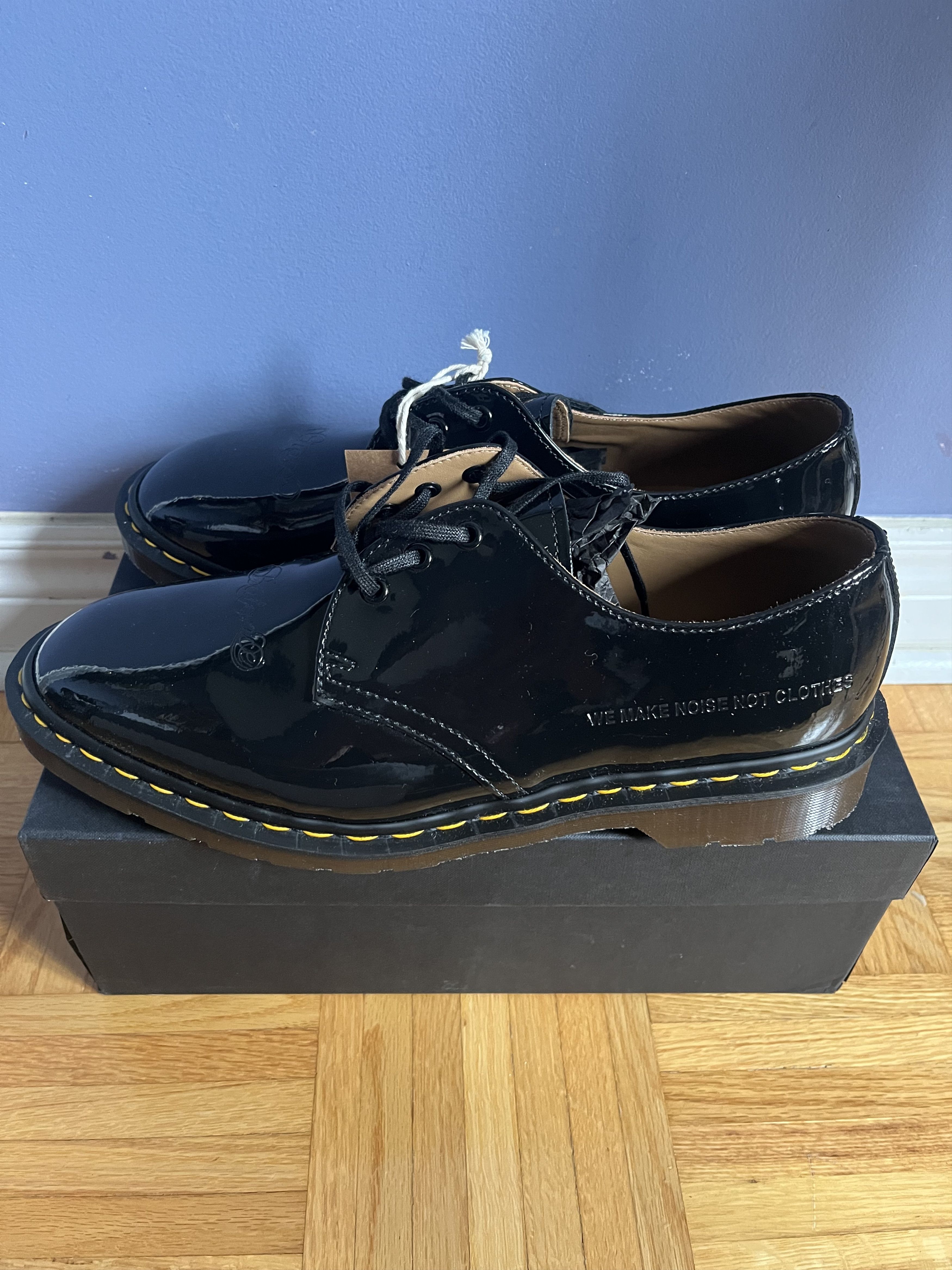 Dr. Martens × Undercover DR MARTENS X UNDERCOVER PATENT LEATHER BLACK Size US 12 / EU 45 - 3 Thumbnail