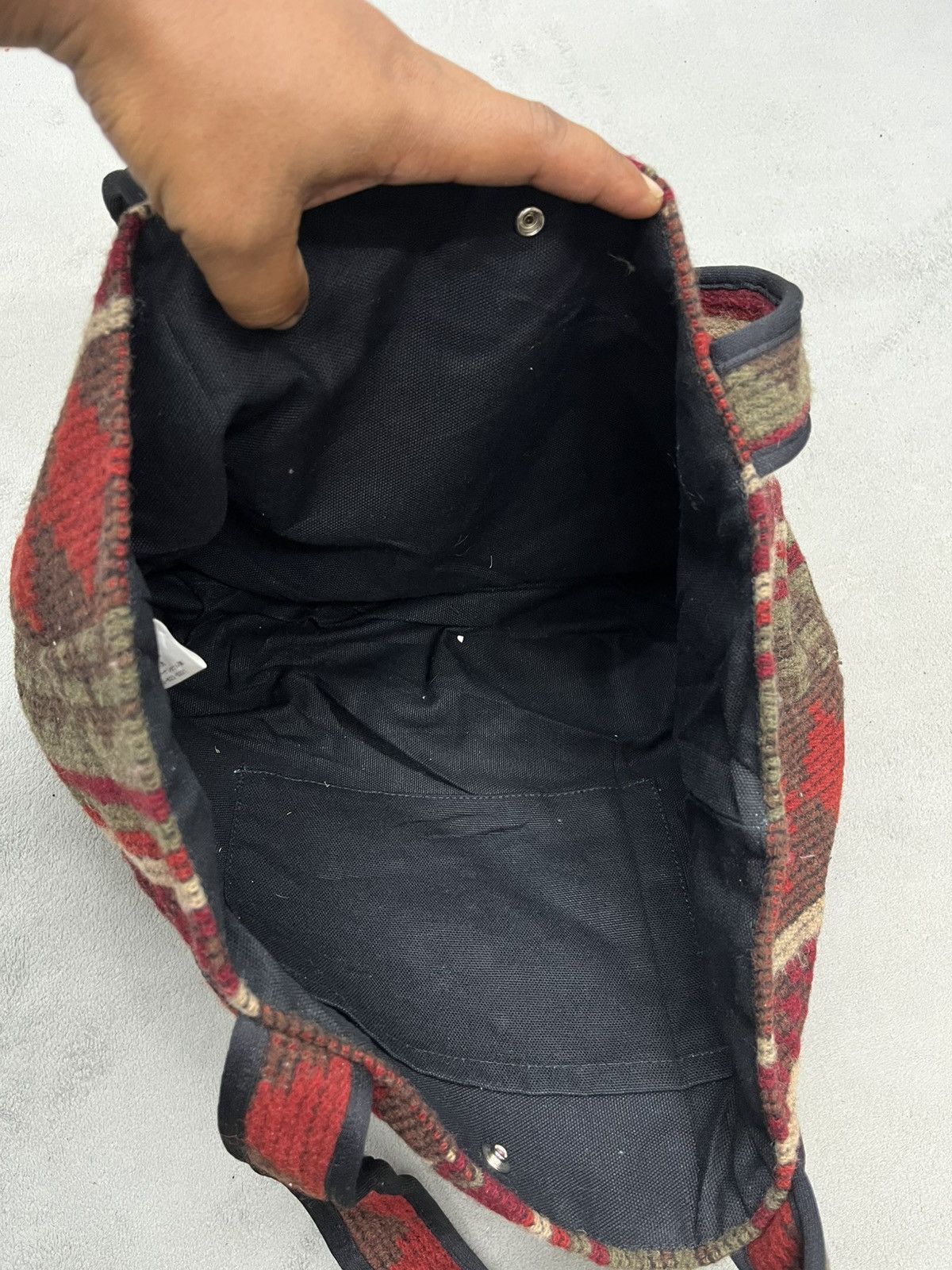 Johnson Woolen Mills ARCHIVE🔥JOHNSON WOOLEN MILLS CHECK TOTE BAG Size ONE SIZE - 7 Thumbnail