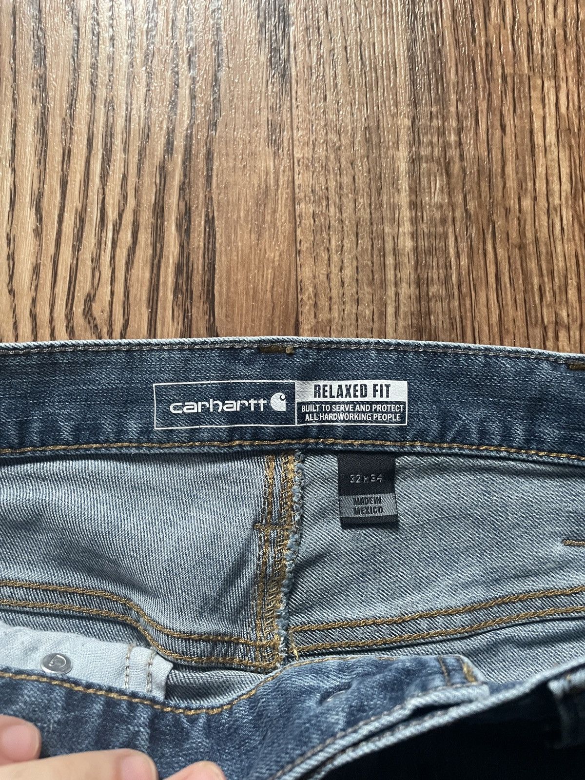 Carhartt Vintage Carhartt Jeans Mud Washed Baggy Faded 90s Japanese Size US 32 / EU 48 - 6 Thumbnail