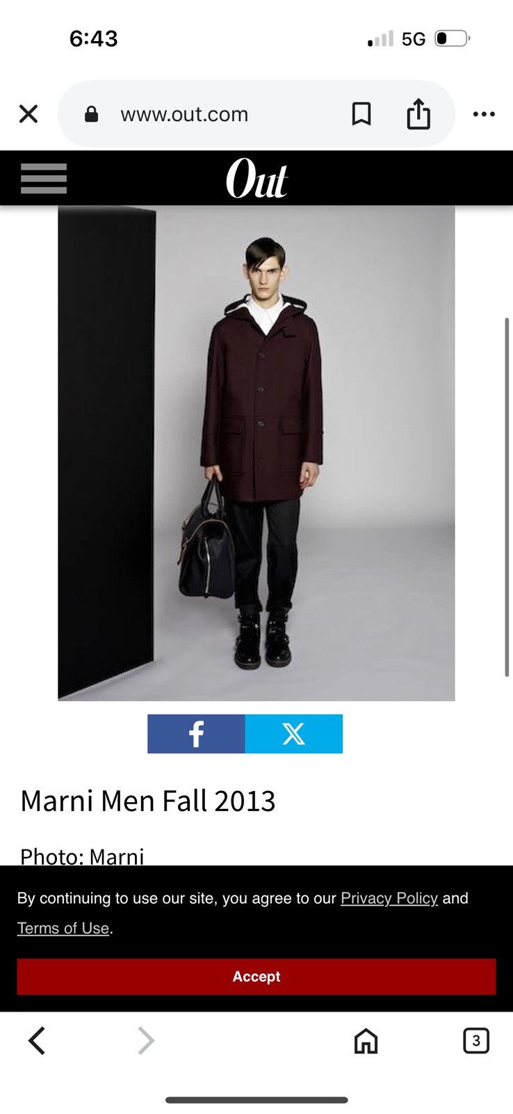 Marni Marni Wool Hooded Overcoat Fall 2013 Size US L / EU 52-54 / 3 - 4 Thumbnail