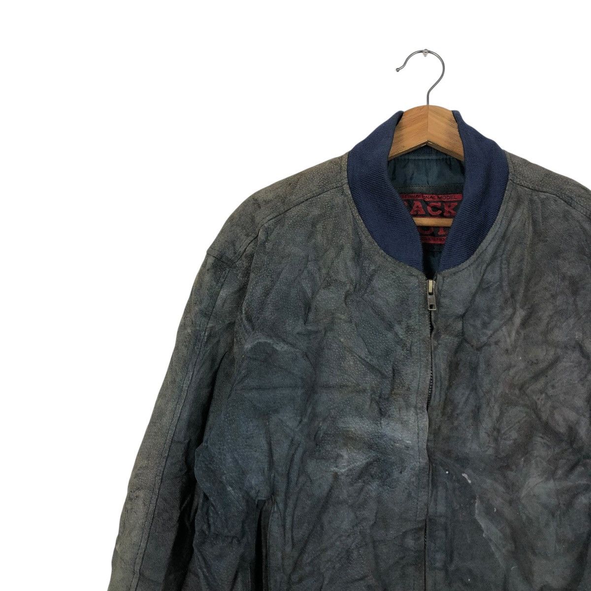 Japanese Brand 🔥VINTAGE LEATHER JACKET BOMBER BACK LOT ISSEY MIYAKE Size US L / EU 52-54 / 3 - 9 Thumbnail