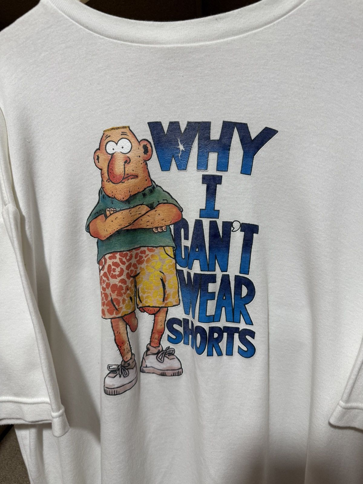 Other Vintage Why I Can’t Wear Shorts Crazy Funny Art T-shirt Y2K Size US XXL / EU 58 / 5 - 3 Thumbnail