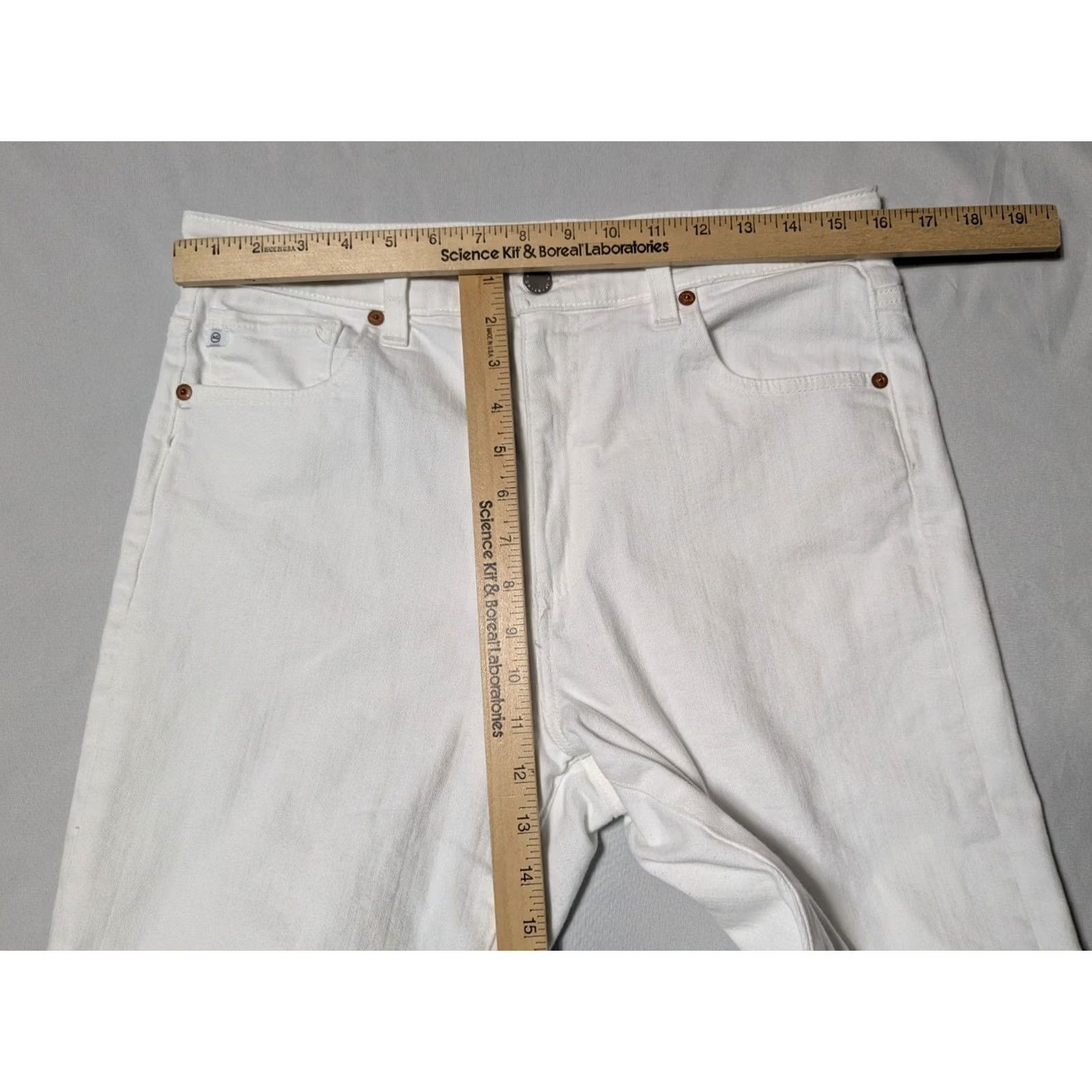 ALEXIS AG Adriano Goldschmied ALEXXIS BOOT White Stretch Denim Jeans - Women 31 Jeans Bootcut Womens Size 24" / US 00 / IT 34 - 7 Thumbnail