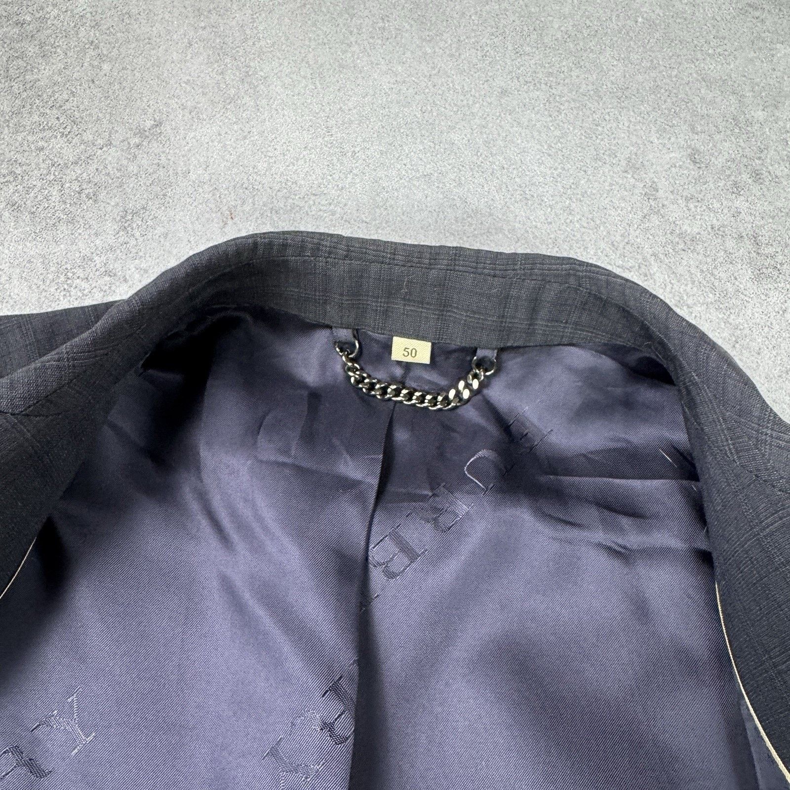 Burberry Burberry Men Blazer Two Button Grey Check Size 50 Size 40R - 14 Thumbnail